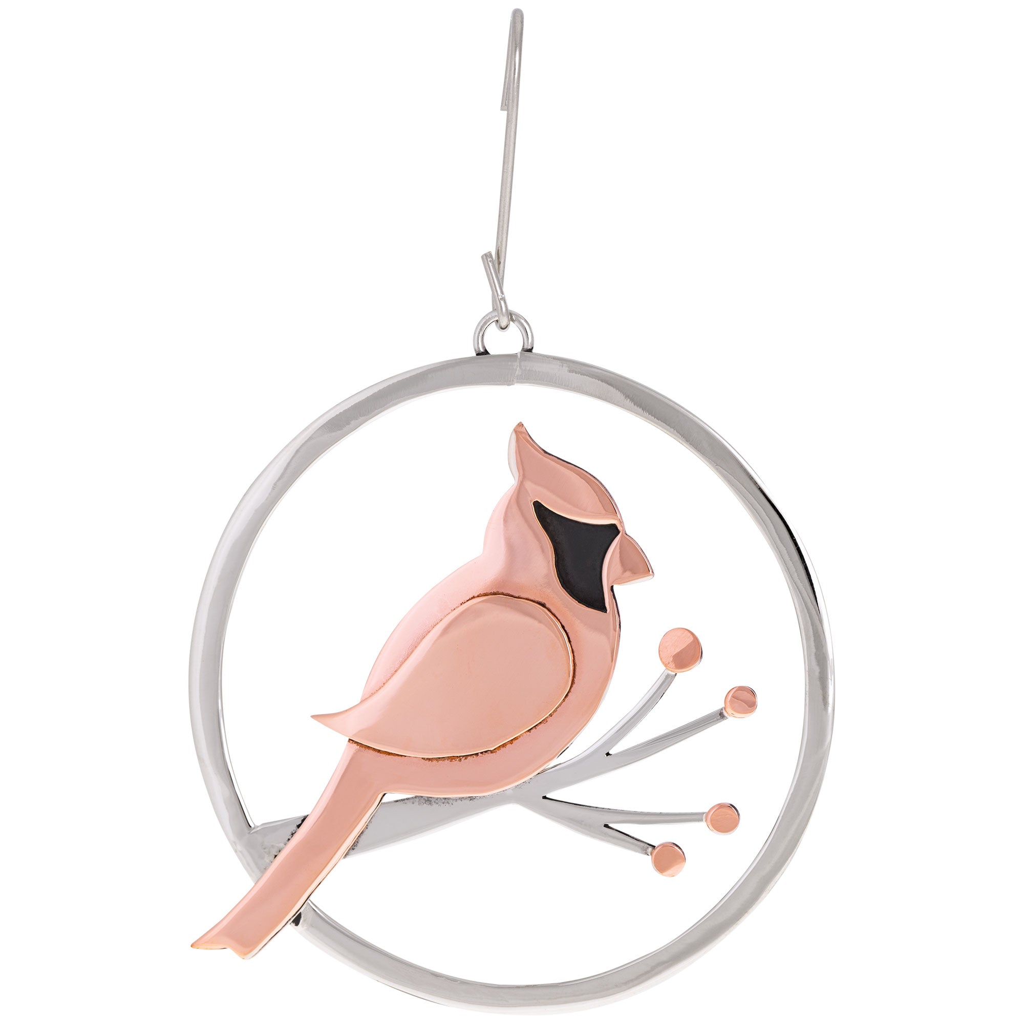 Premium Mixed Metals Cardinal Ornament - Handcrafted Holiday Decor