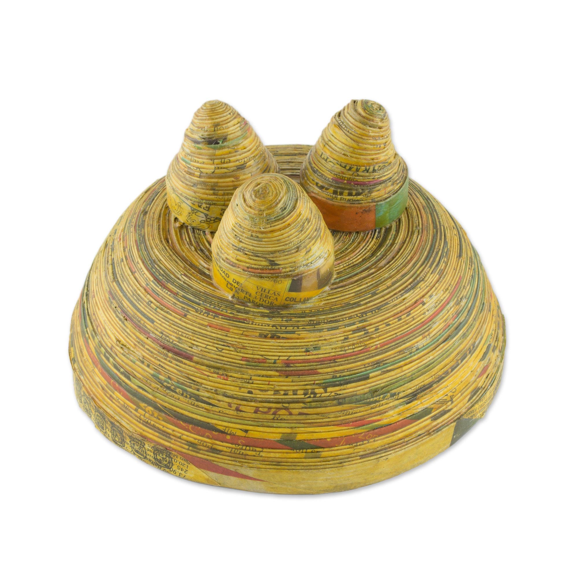 Premium Handmade Recycled Paper Decorative Bowl – Eco-Friendly Artistry from Guatemala