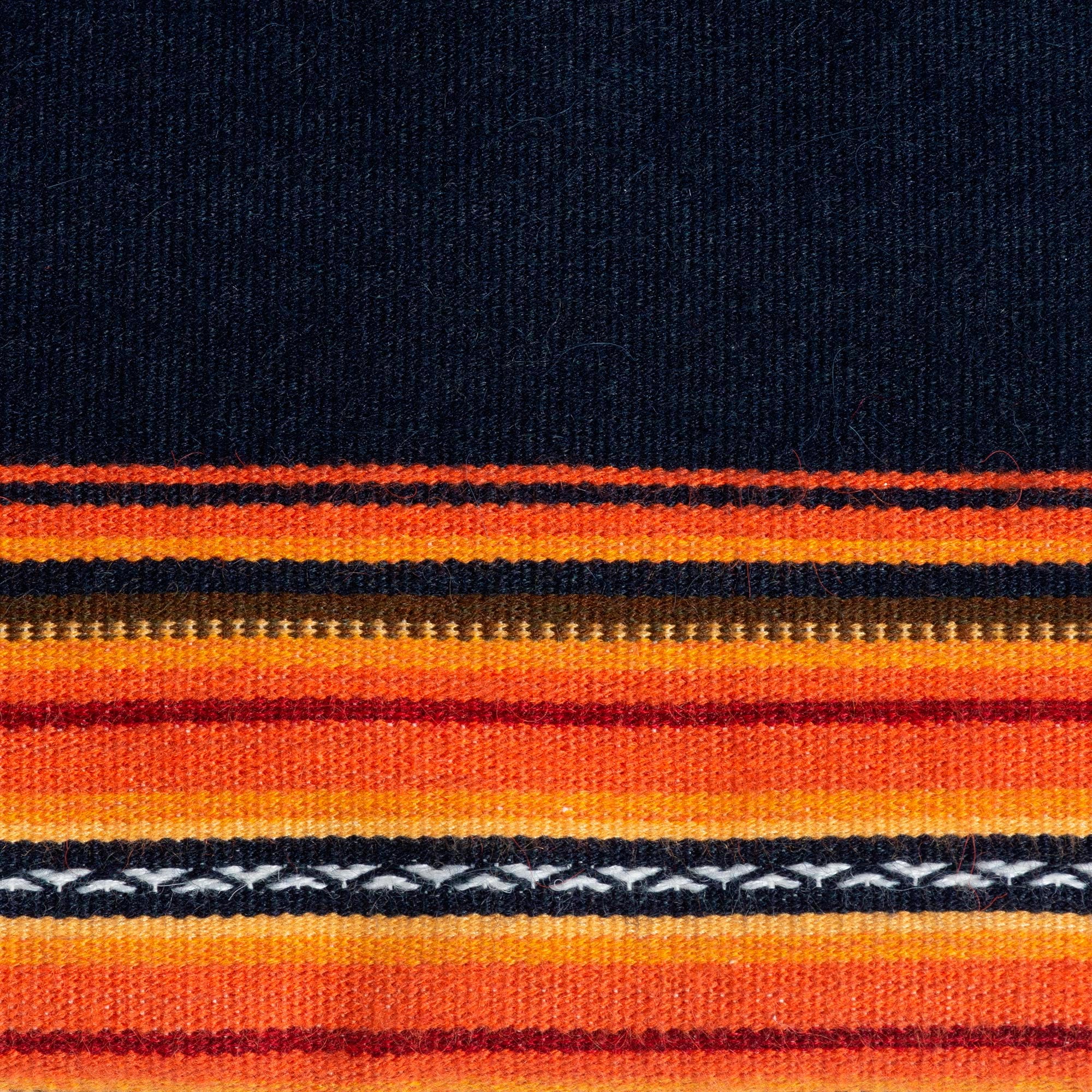 Premium Inca Comfort Handwoven Alpaca Throw - Midnight & Sunrise