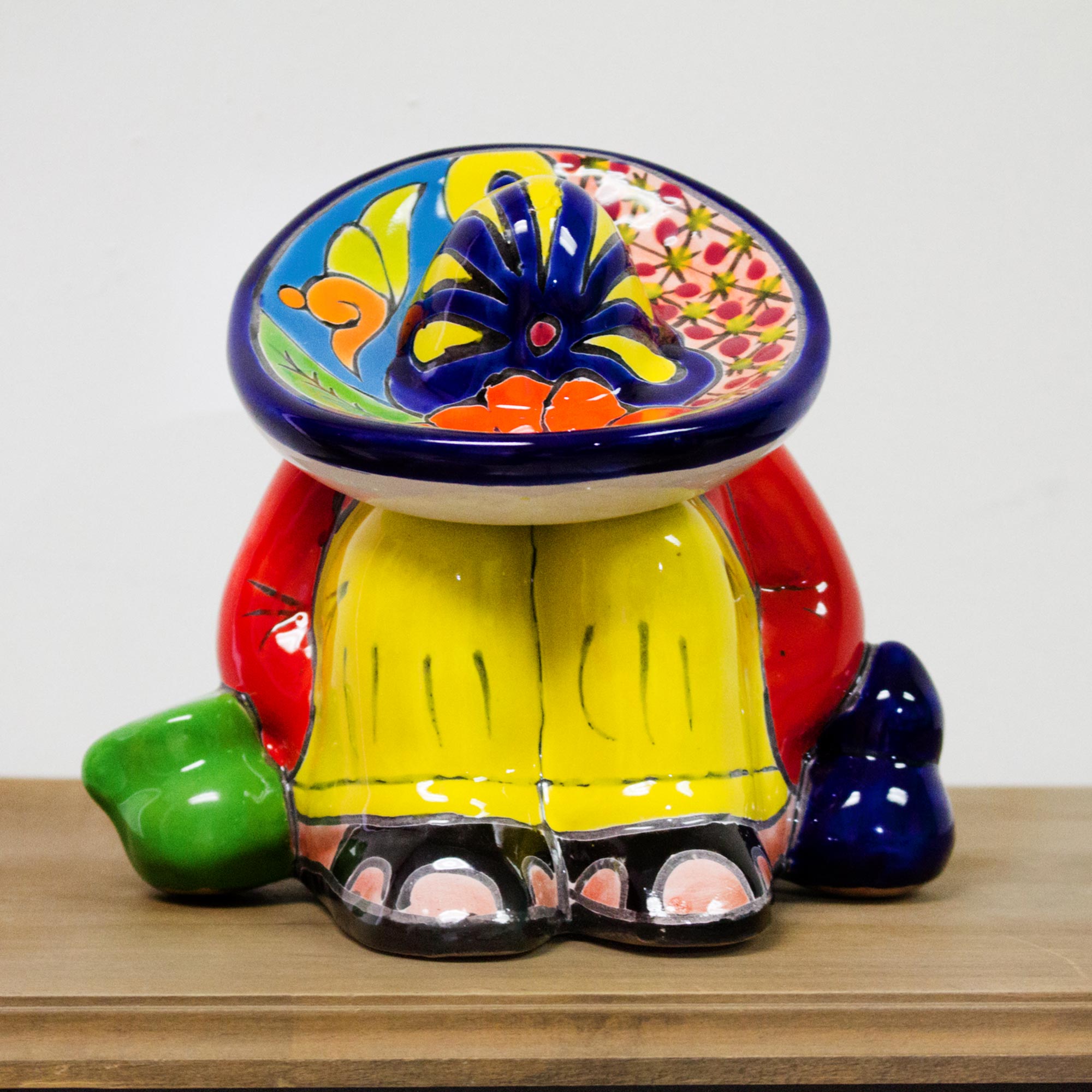 Premium Talavera-Style Sombrero Slumber Figurine – Handcrafted in Mexico