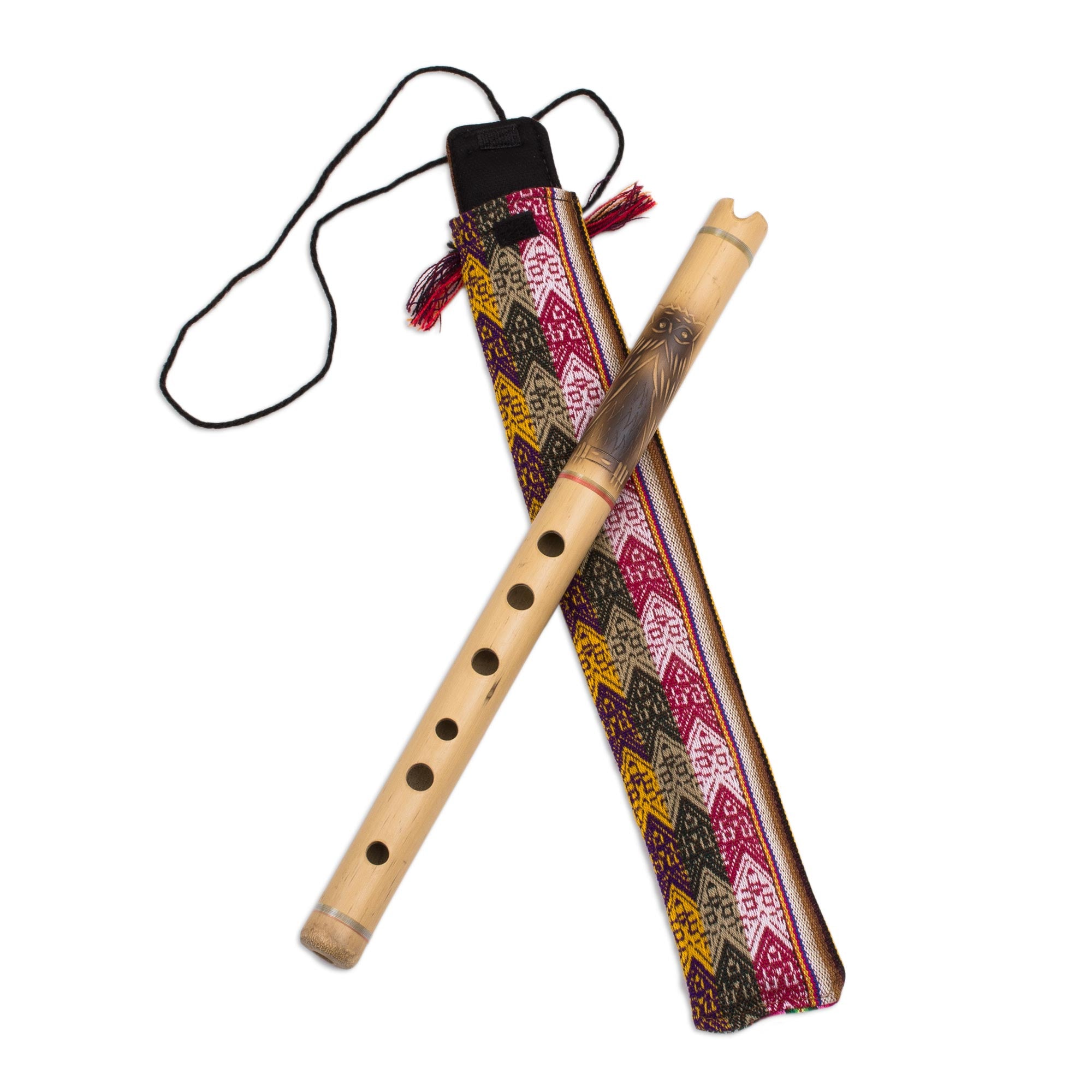 Premium Night Owl Bamboo Quena Flute - Handcrafted in Peru
