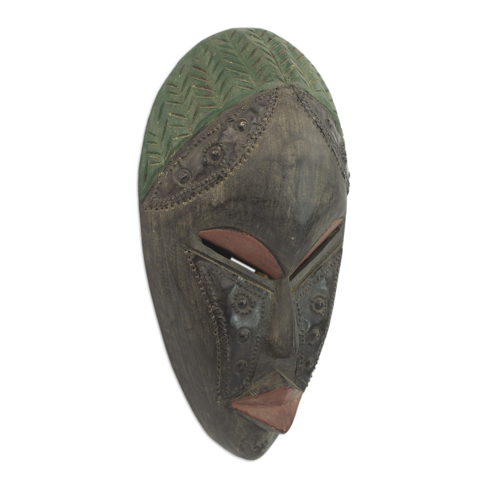 Premium Handcrafted African Wood Mask - Ultimate Relaxation Art Piece
