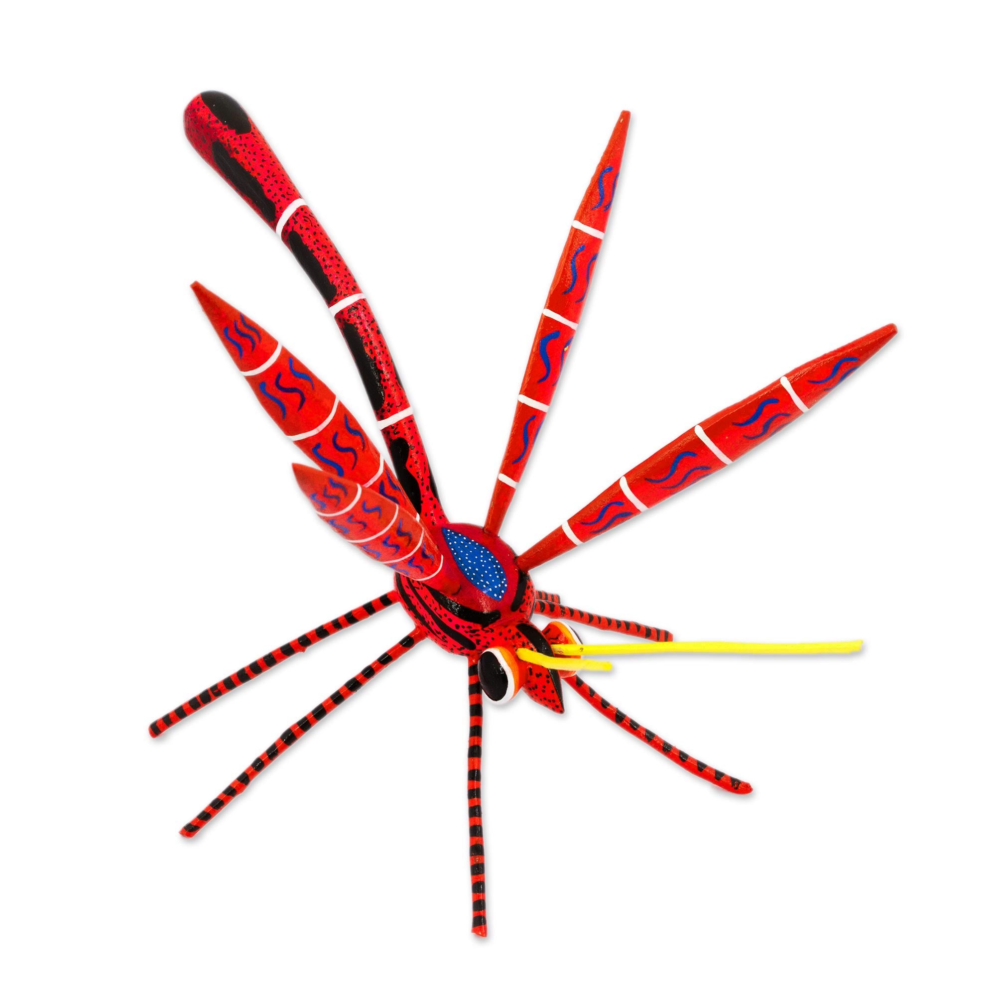 Premium Red Dragonfly Alebrije Handcrafted Figurine from Oaxaca