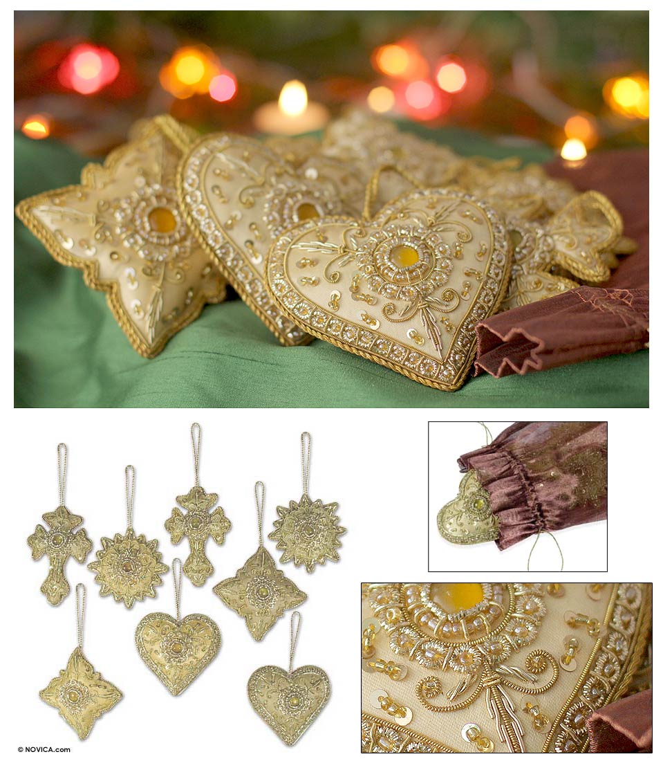 Premium Golden Glory Holiday Ornament Set