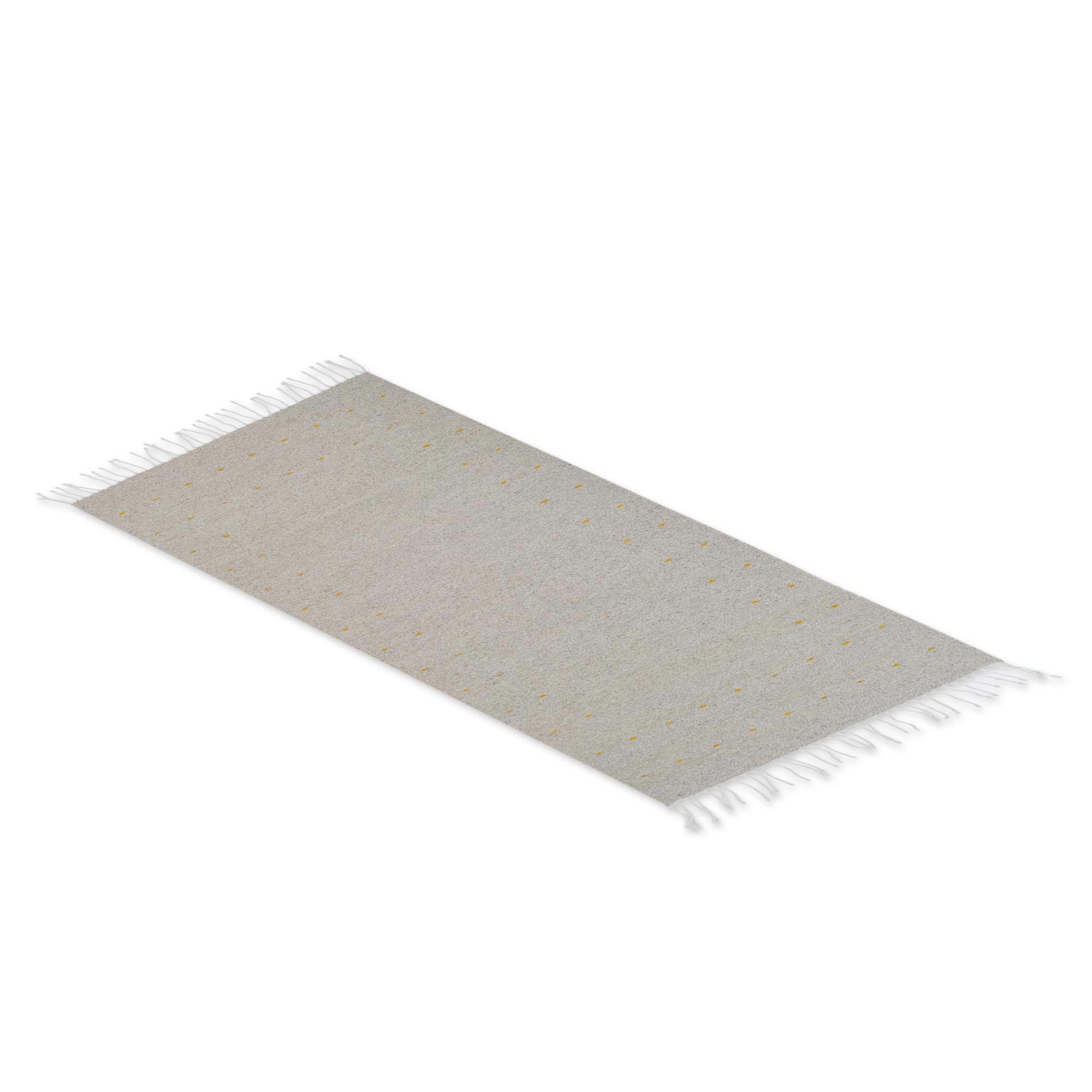 Premium Handwoven Grey Wool Area Rug from Mexico (2.5x5) – Artisanal Elegance