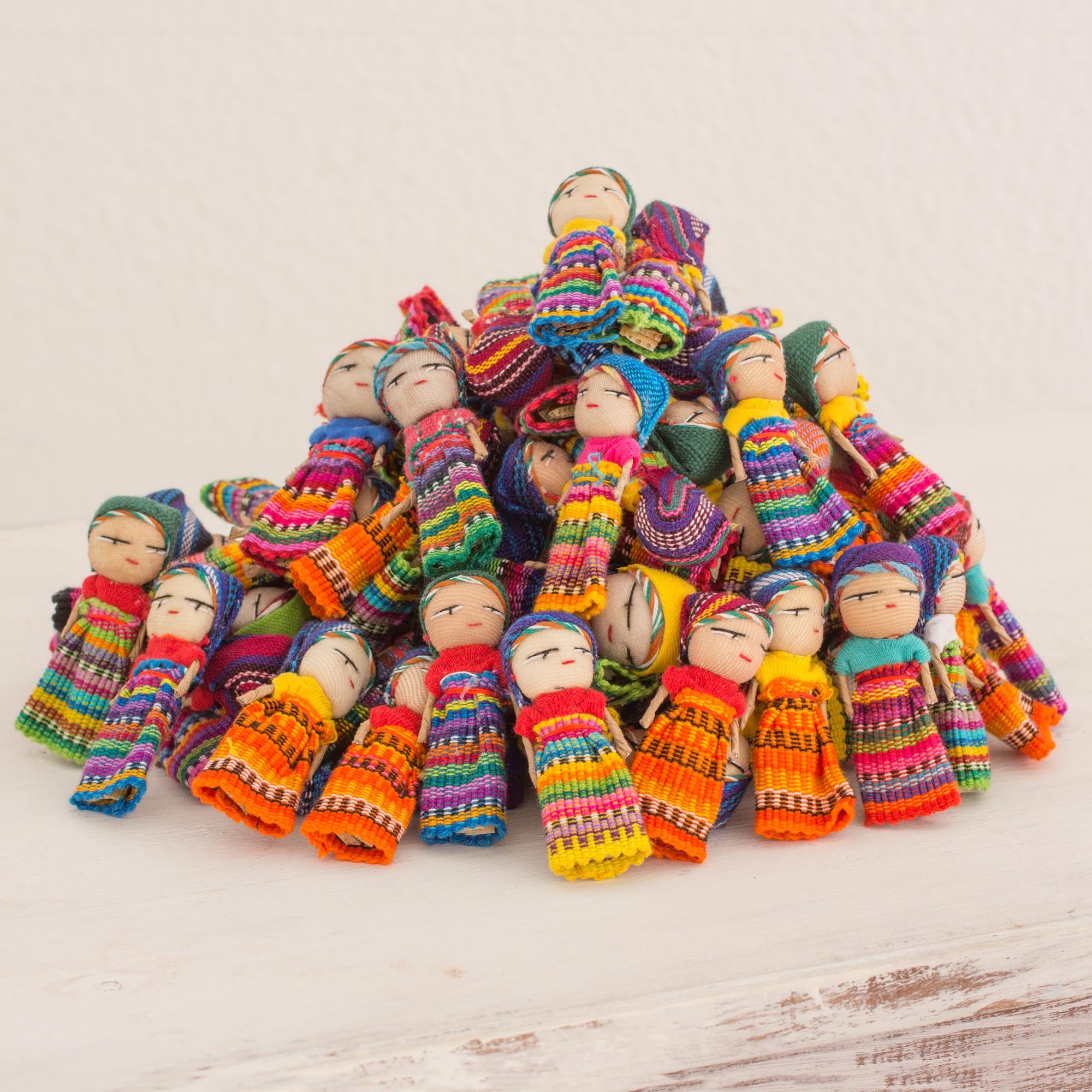 Premium Handmade Worry Doll Set - Ultimate Collection of 100