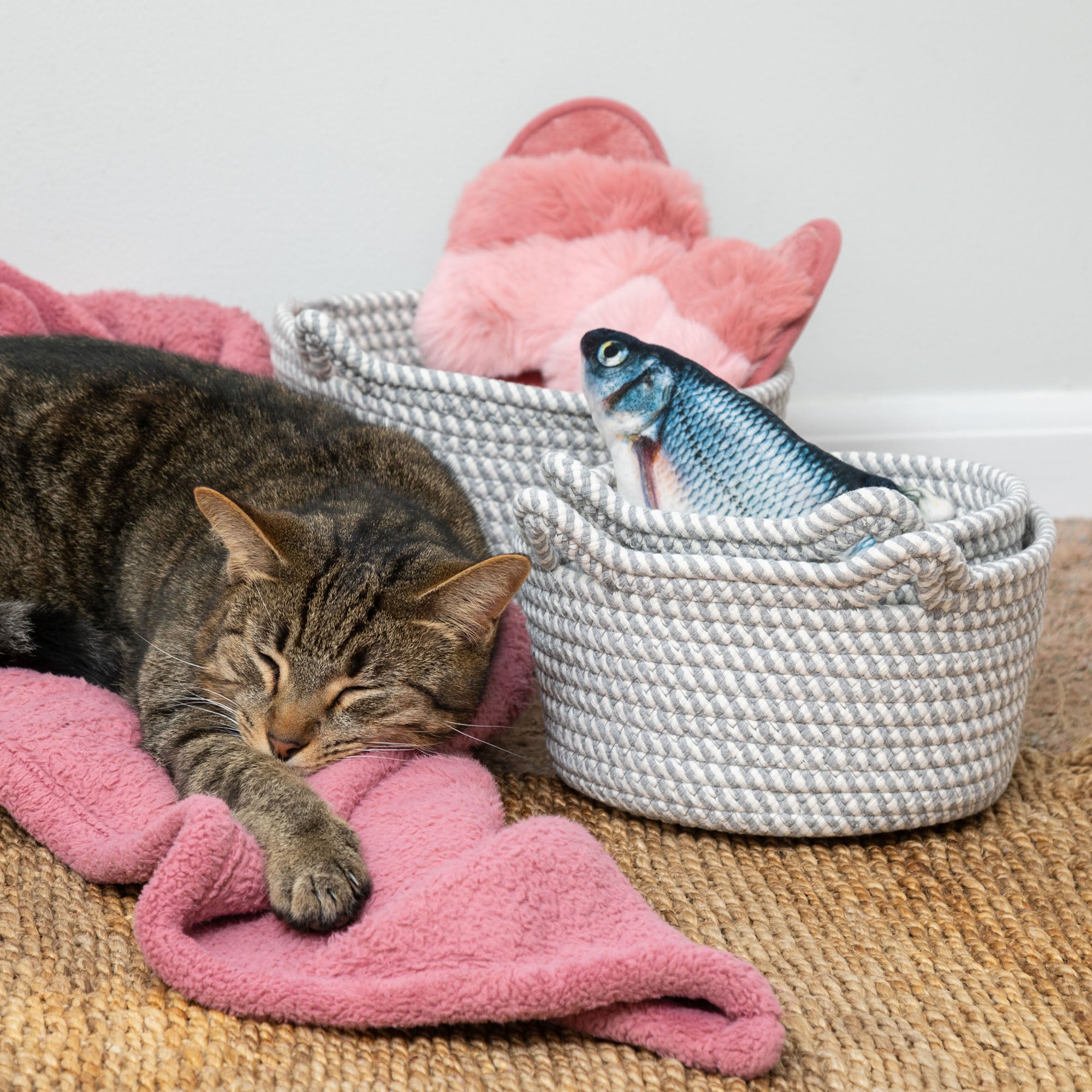 Premium Nesting Cat Storage Baskets - Ultimate Organizer Set of 3