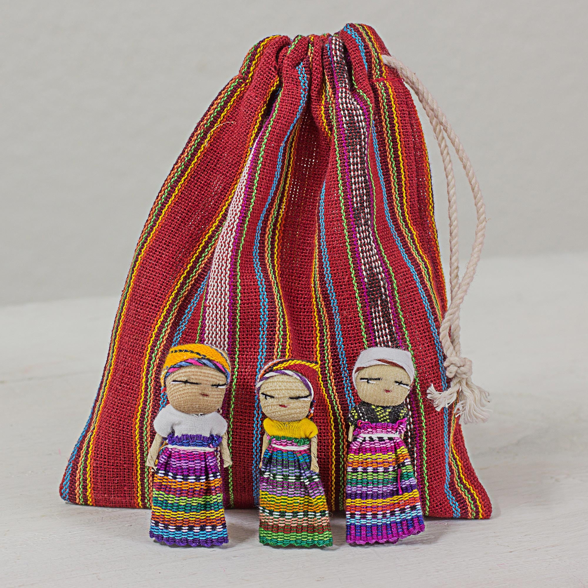 Premium Handmade Worry Dolls - Set of 12 | Authentic Guatemalan Tradition