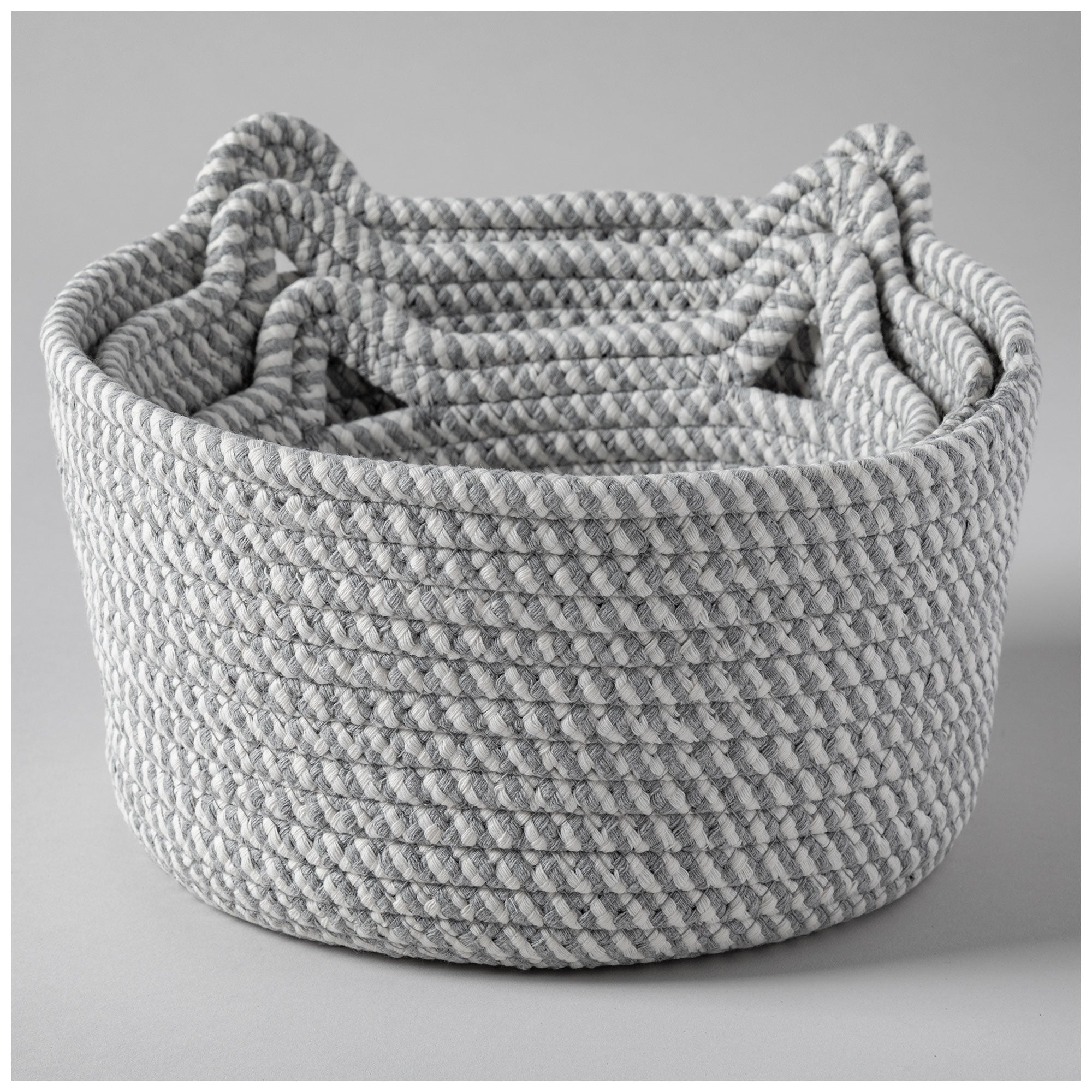 Premium Nesting Cat Storage Baskets - Ultimate Organizer Set of 3