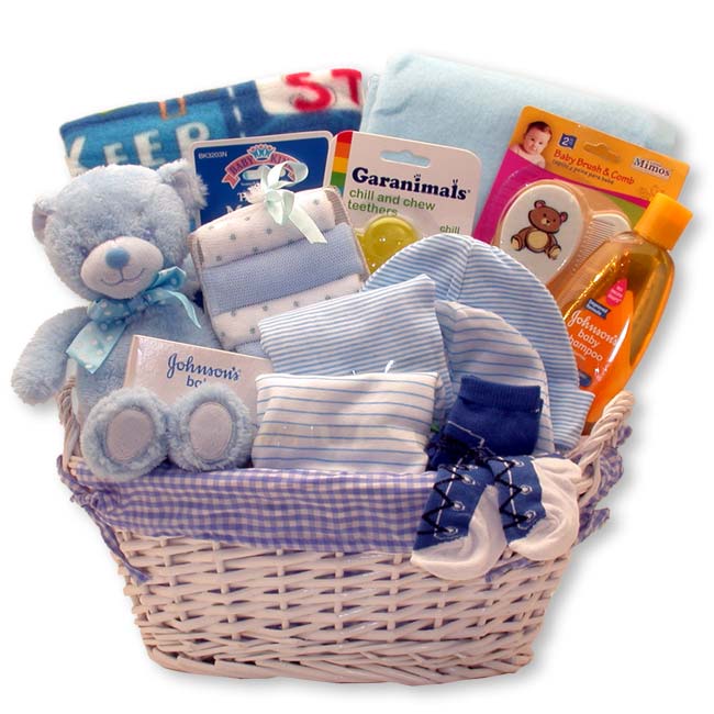 Ultimate Baby Essentials Gift Basket - Blue