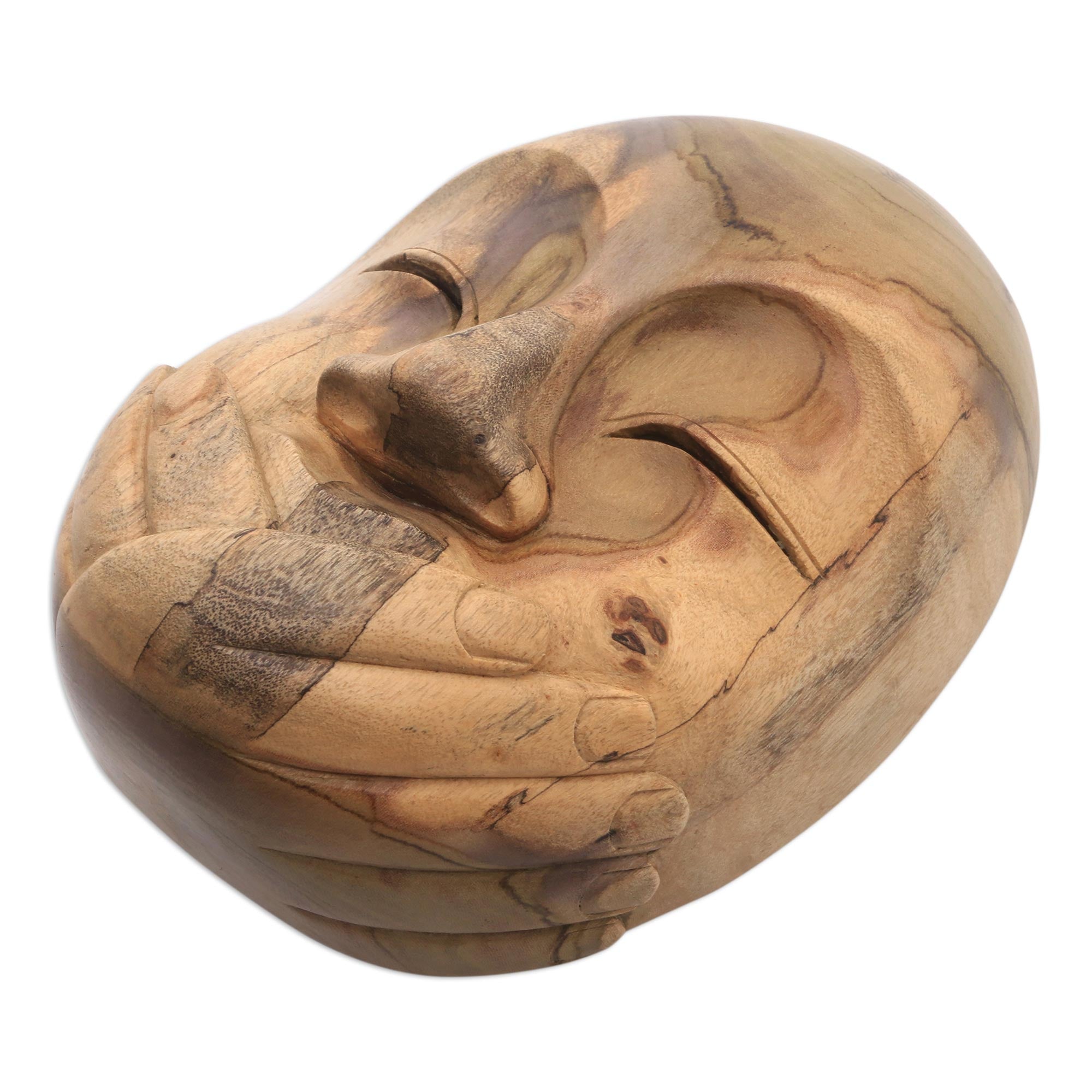 Premium Handcrafted Hibiscus Wood Wall Mask - Universal Expression Art