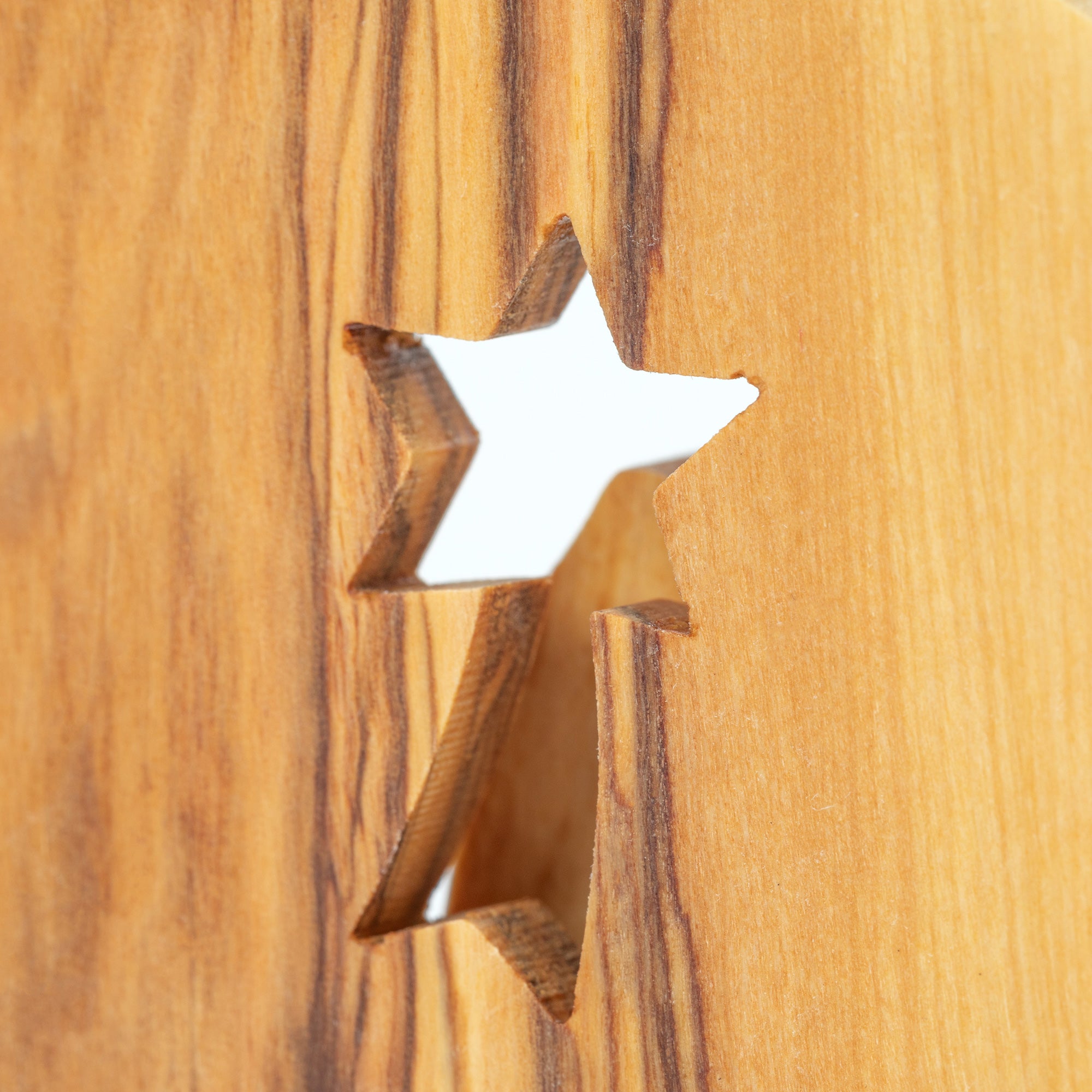 Premium Hand-Carved Olive Wood Nativity Ornament - Christmas Tree Essential