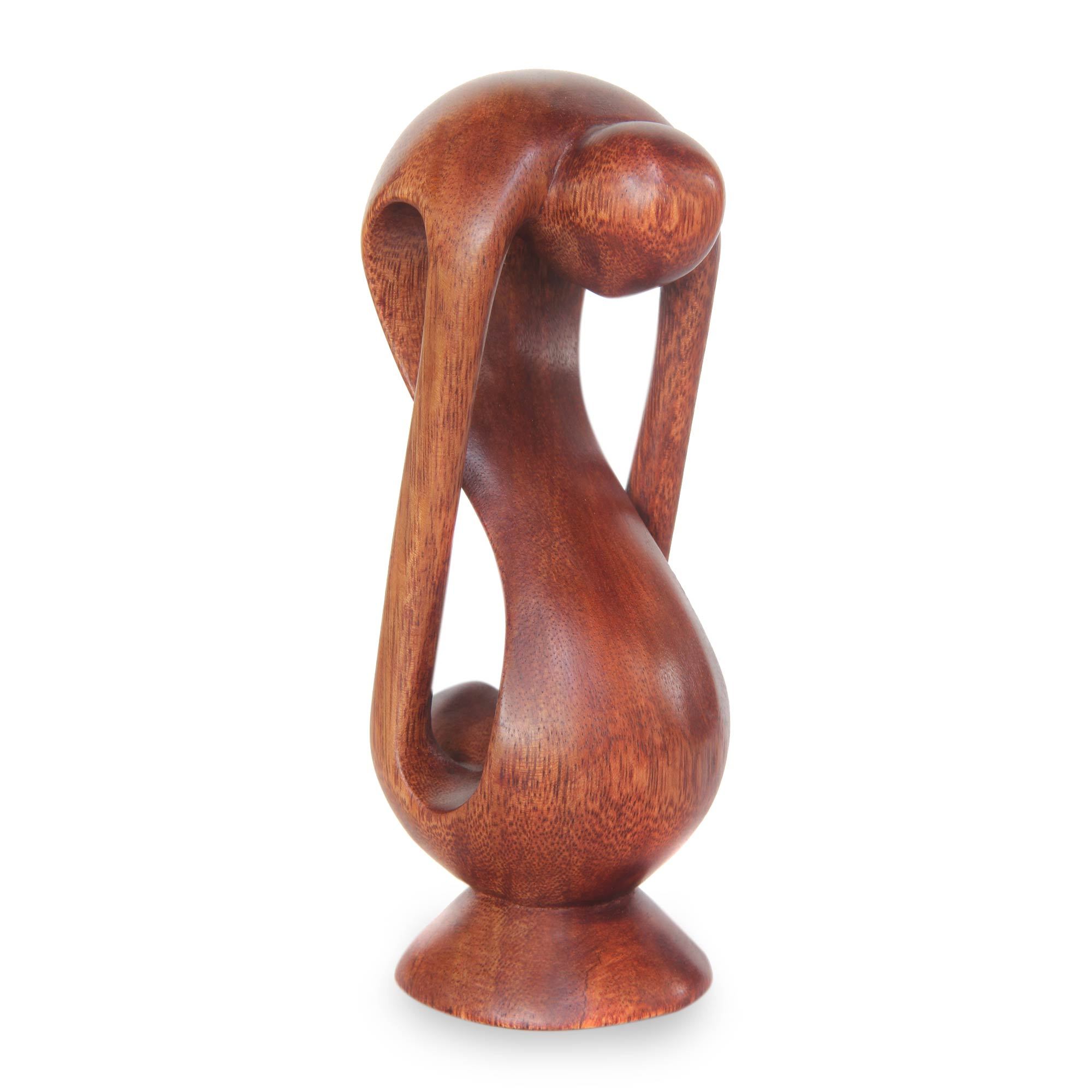 Premium Suar Wood Sculpture - Indivisible Love