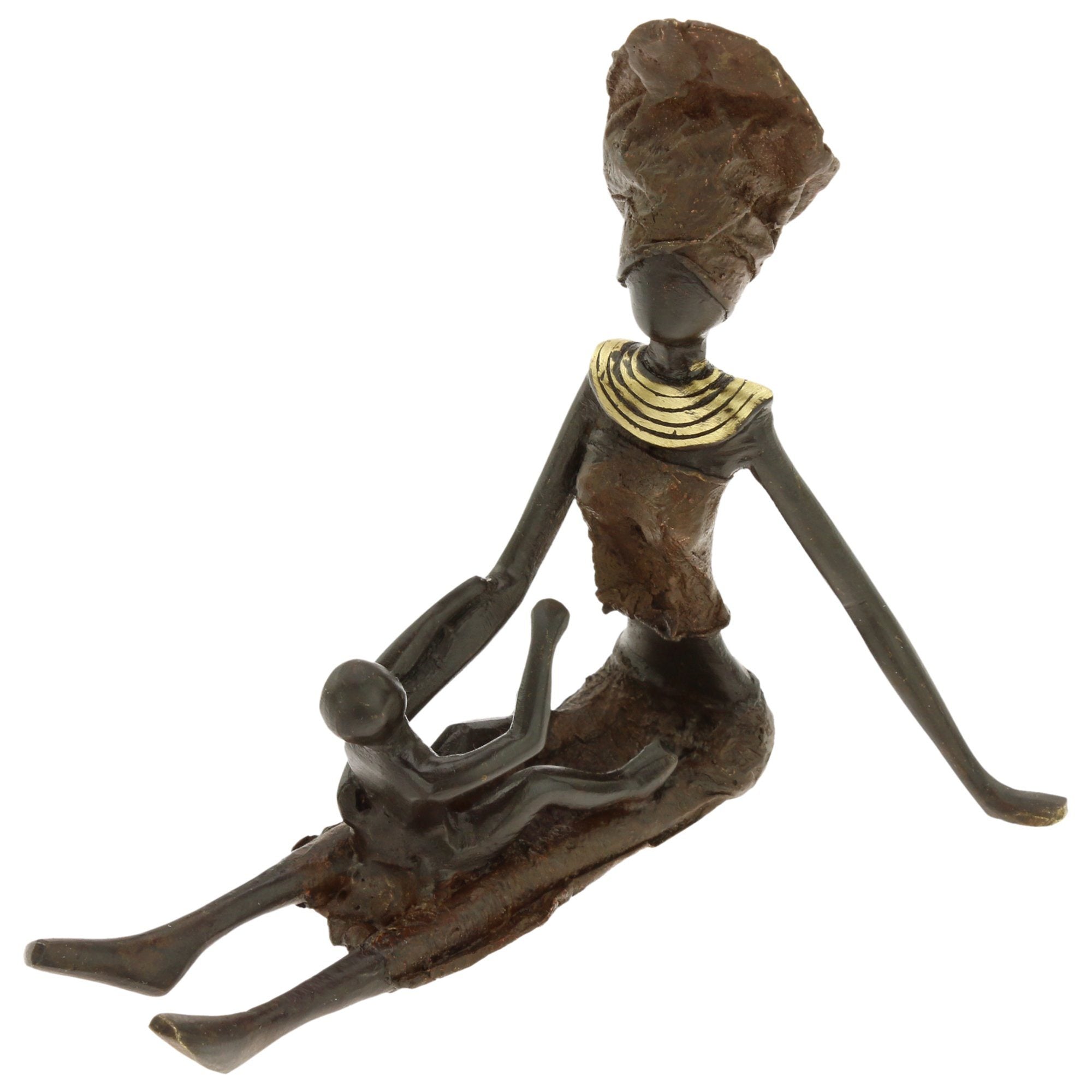 Premium Burkina Faso Mother & Child Sculpture - Handmade Artisan Masterpiece