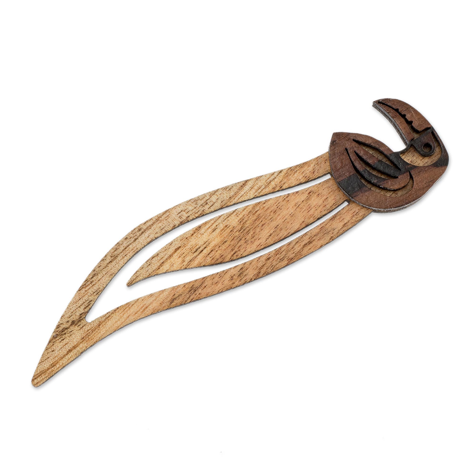 Premium Toucan-Themed Teak Wood Bookmark - Handcrafted in Costa Rica
