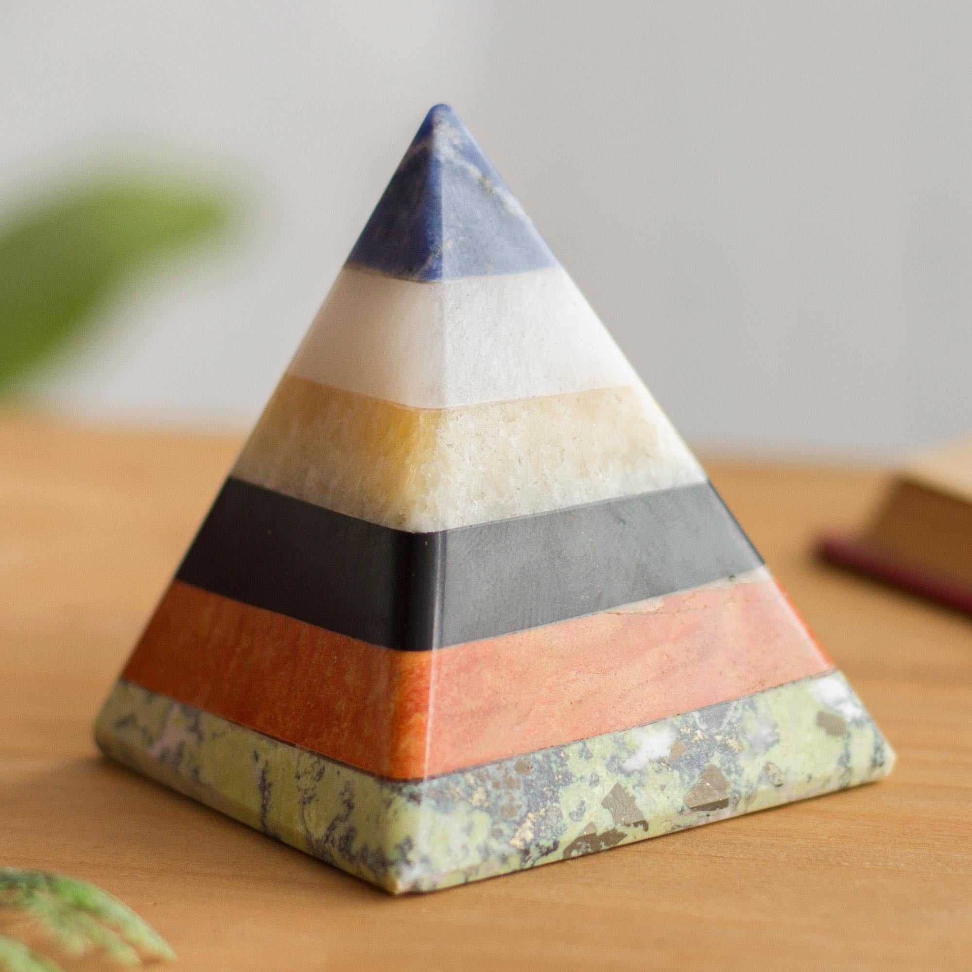 Premium Handcrafted Gemstone Pyramid – Ultimate Energy Sculpture & Paperweight