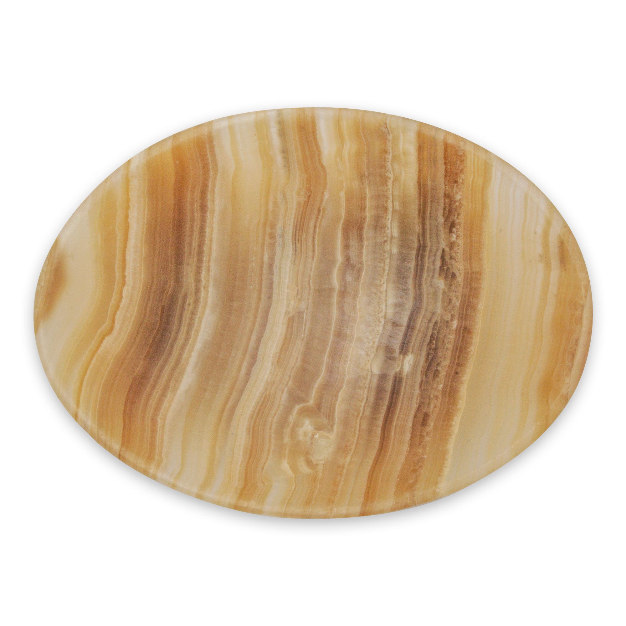 Premium Handcrafted Onyx Soap Dish - Striped Elegance from Mexico
