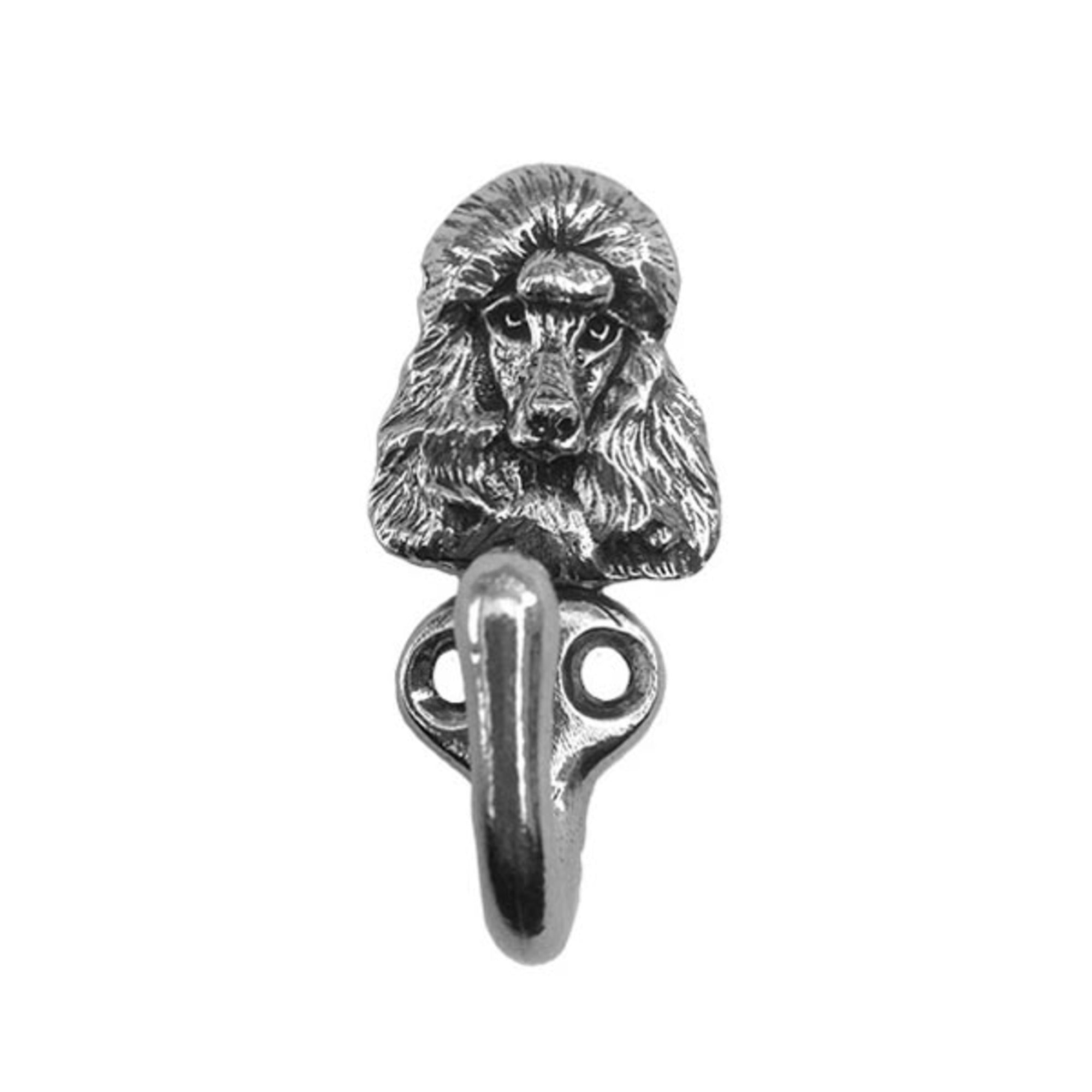 Premium Poodle Leash Hook - Antique Pewter