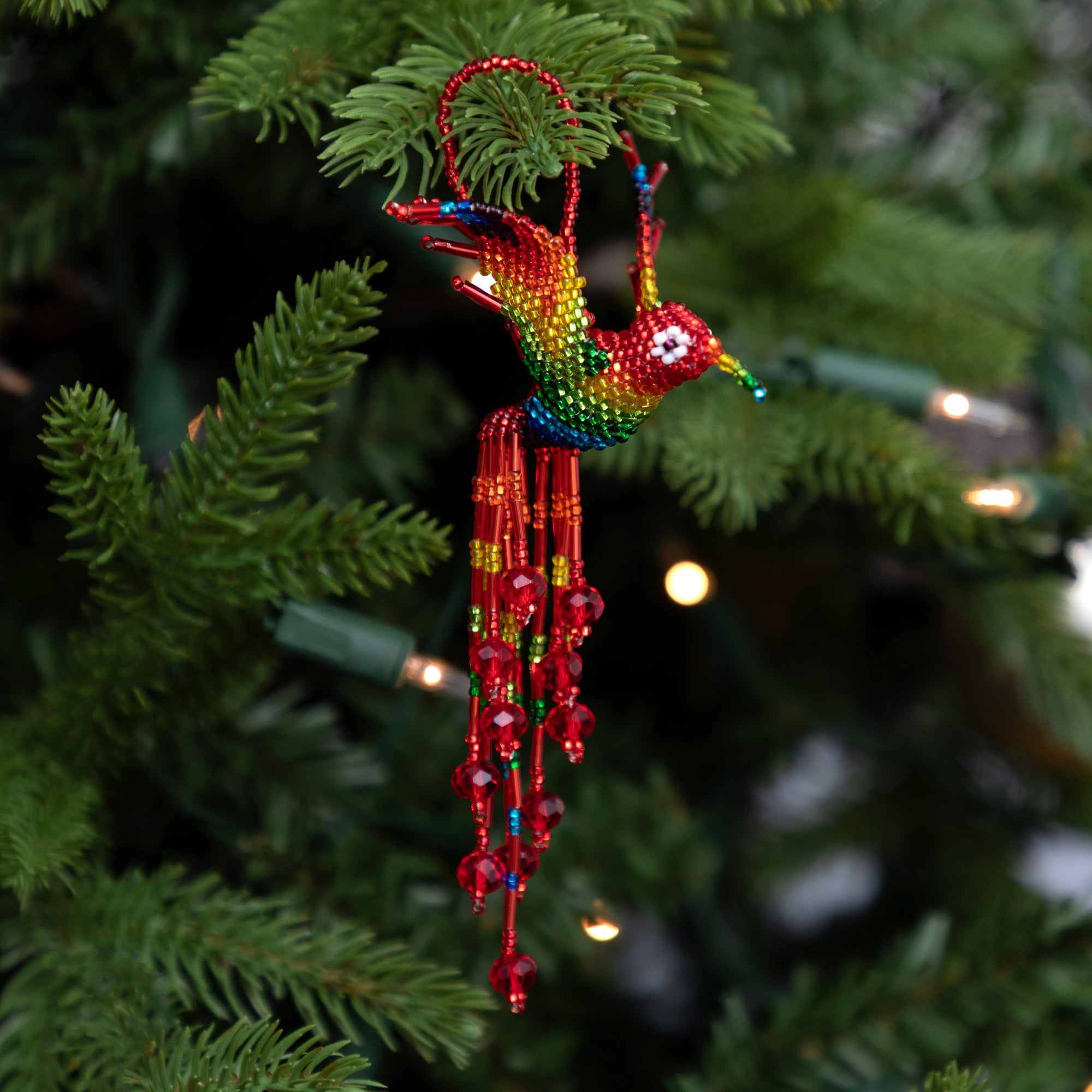 Premium Handcrafted Guatemalan Hummingbird Ornament