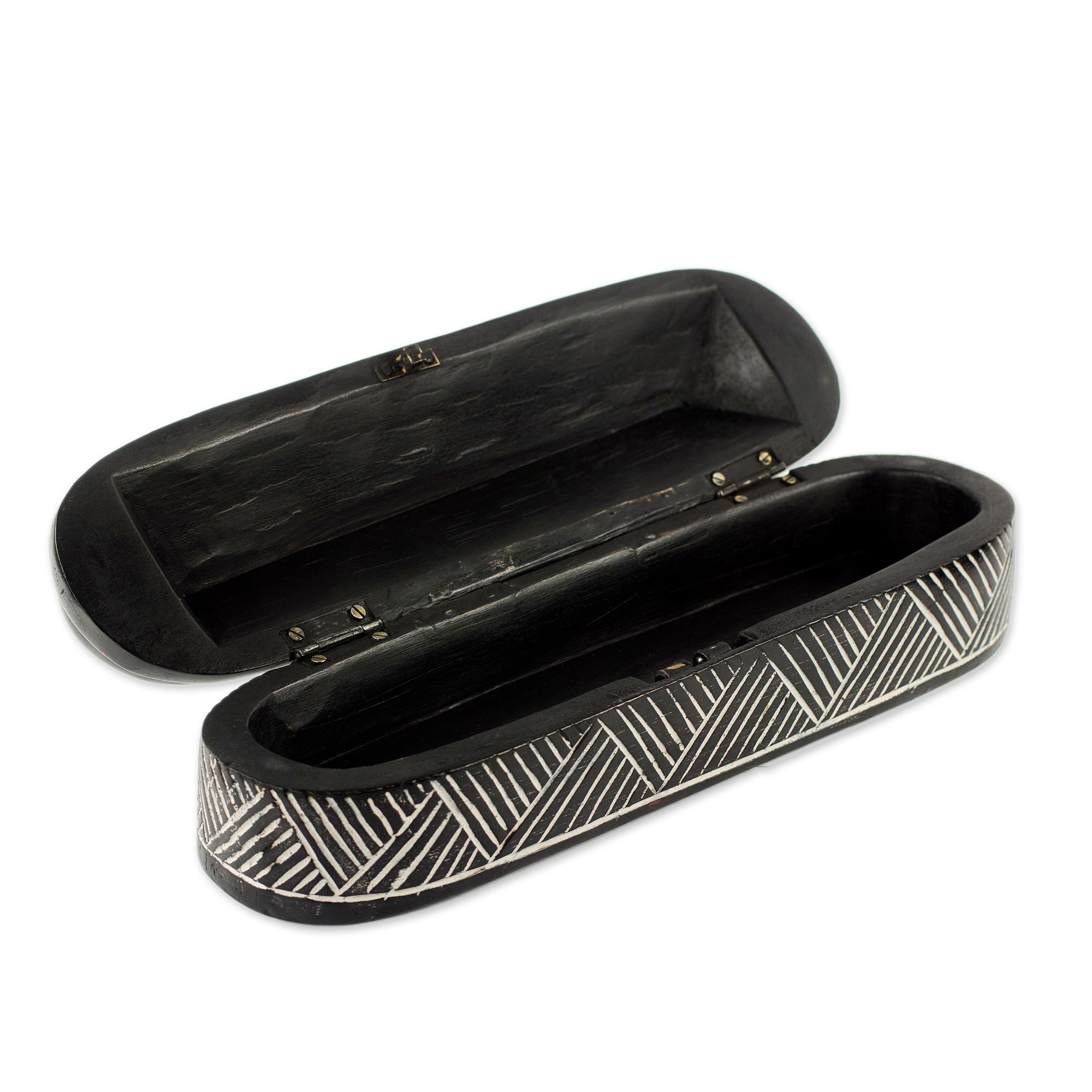 Premium Ghanaian Hand Carved Wooden Decorative Box - Odopa 'Good Love'