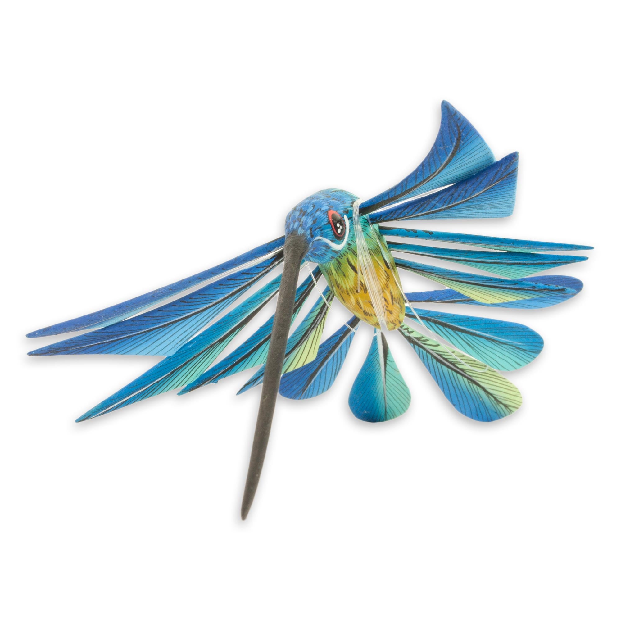 Premium Handcrafted Blue Hummingbird Ceiling Sculpture