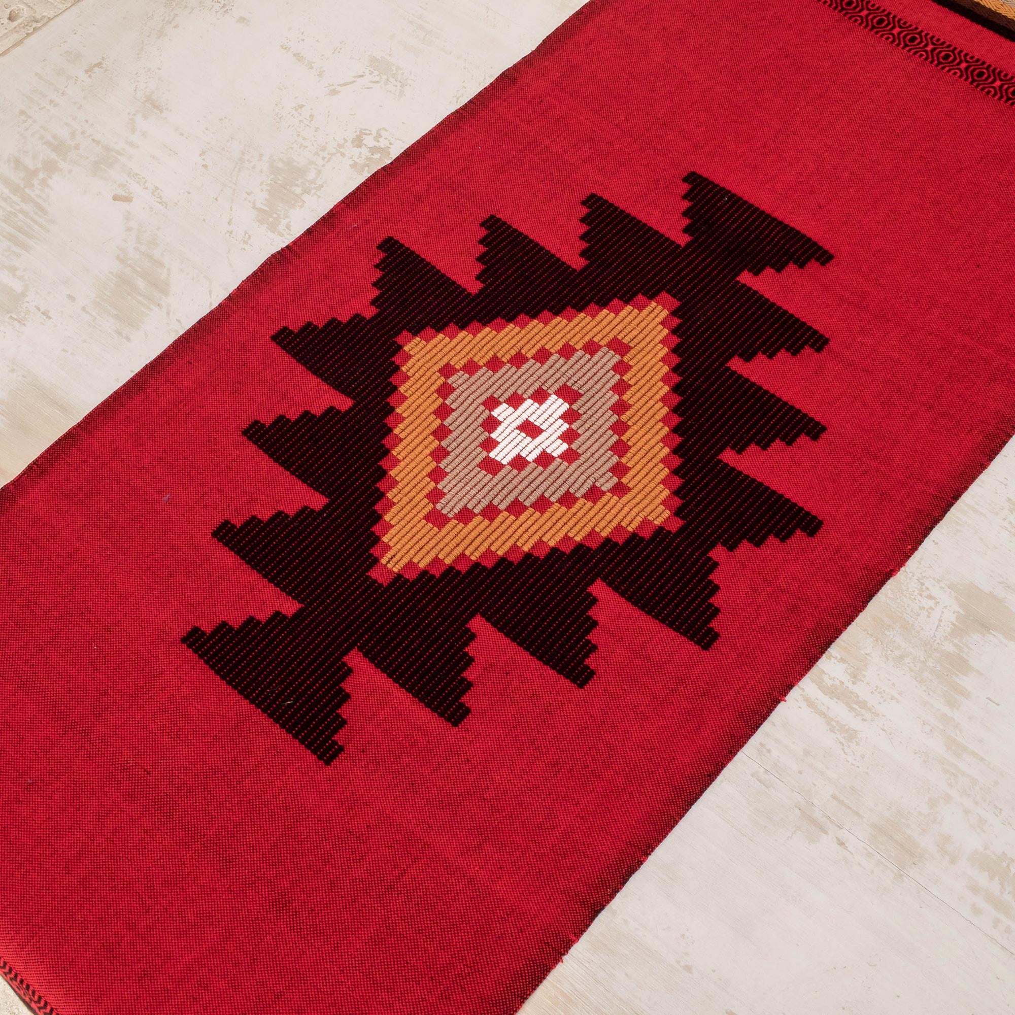 Premium Totonicapan Sun Handwoven Cotton Table Runner - Ultimate Home Decor