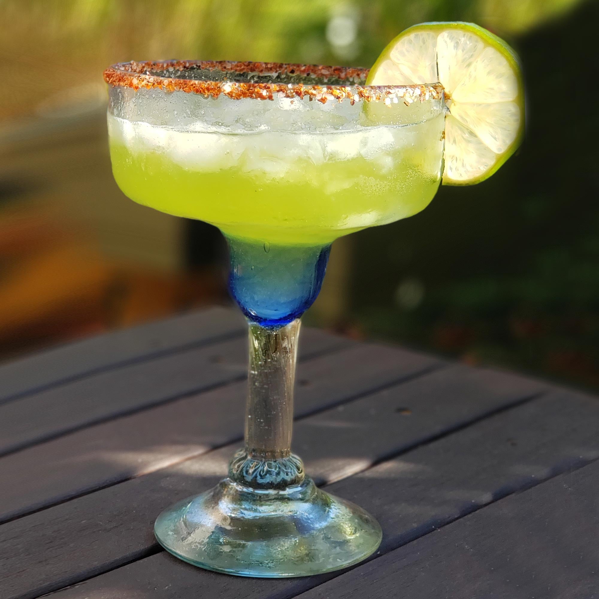 Premium Hand-Blown Blue Margarita Glasses Set of 6 - Fiesta Azul Collection