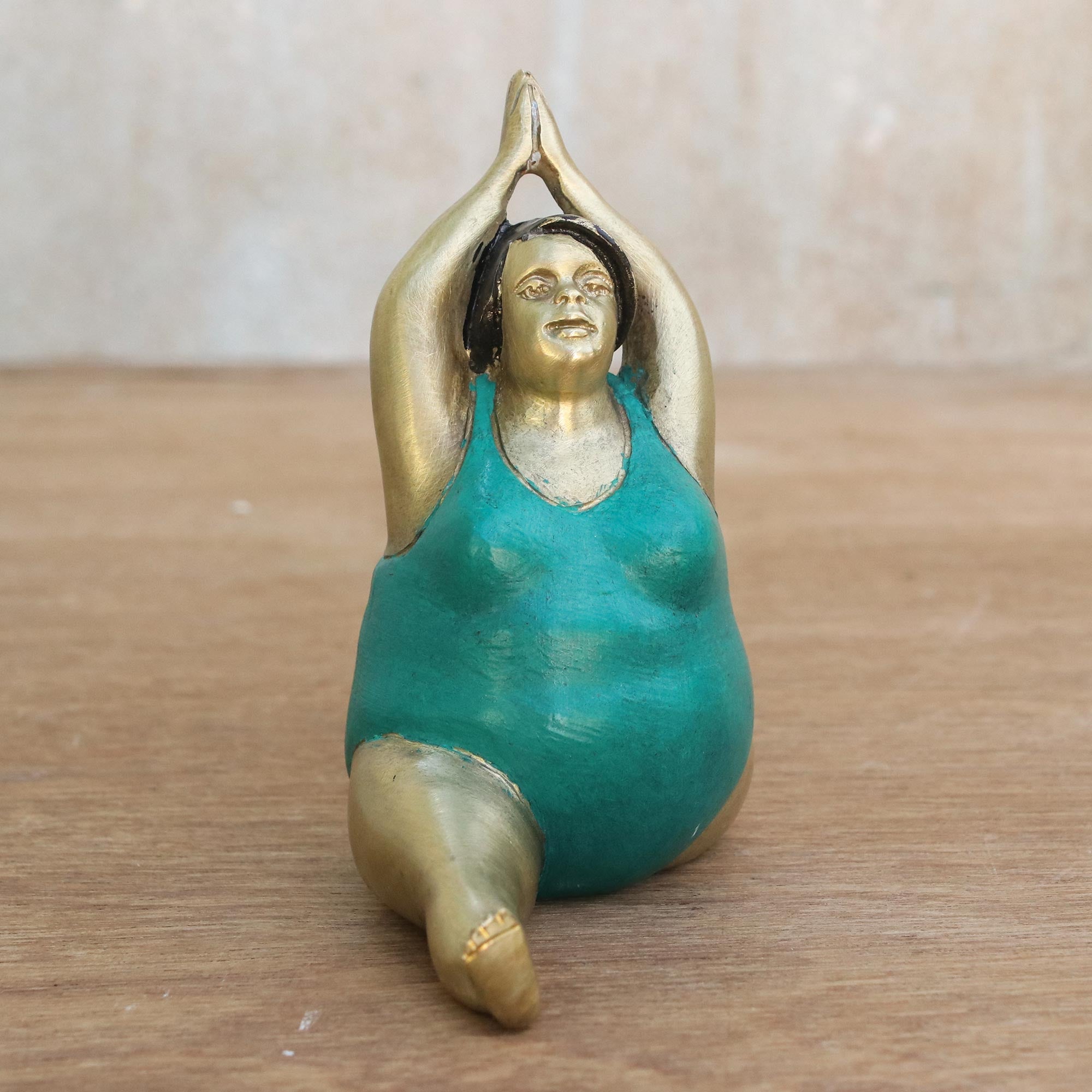 Premium Brass Monkey Pose Yoga Figurine - Handcrafted in Thailand