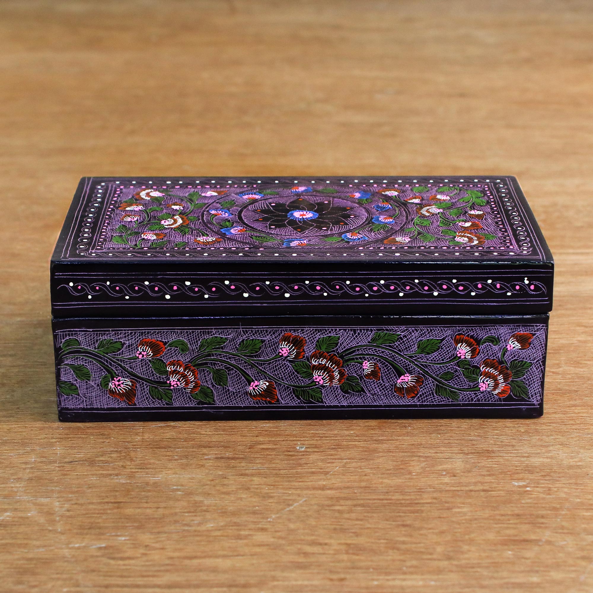 Premium Floral Fantasy Handcrafted Wooden Jewelry Box