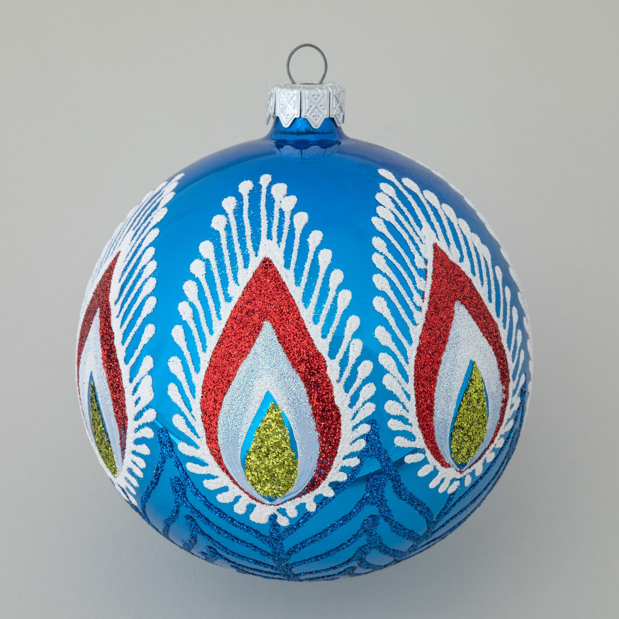 Premium Ukrainian Handmade Christmas Glass Ornament - Unique Holiday Decor