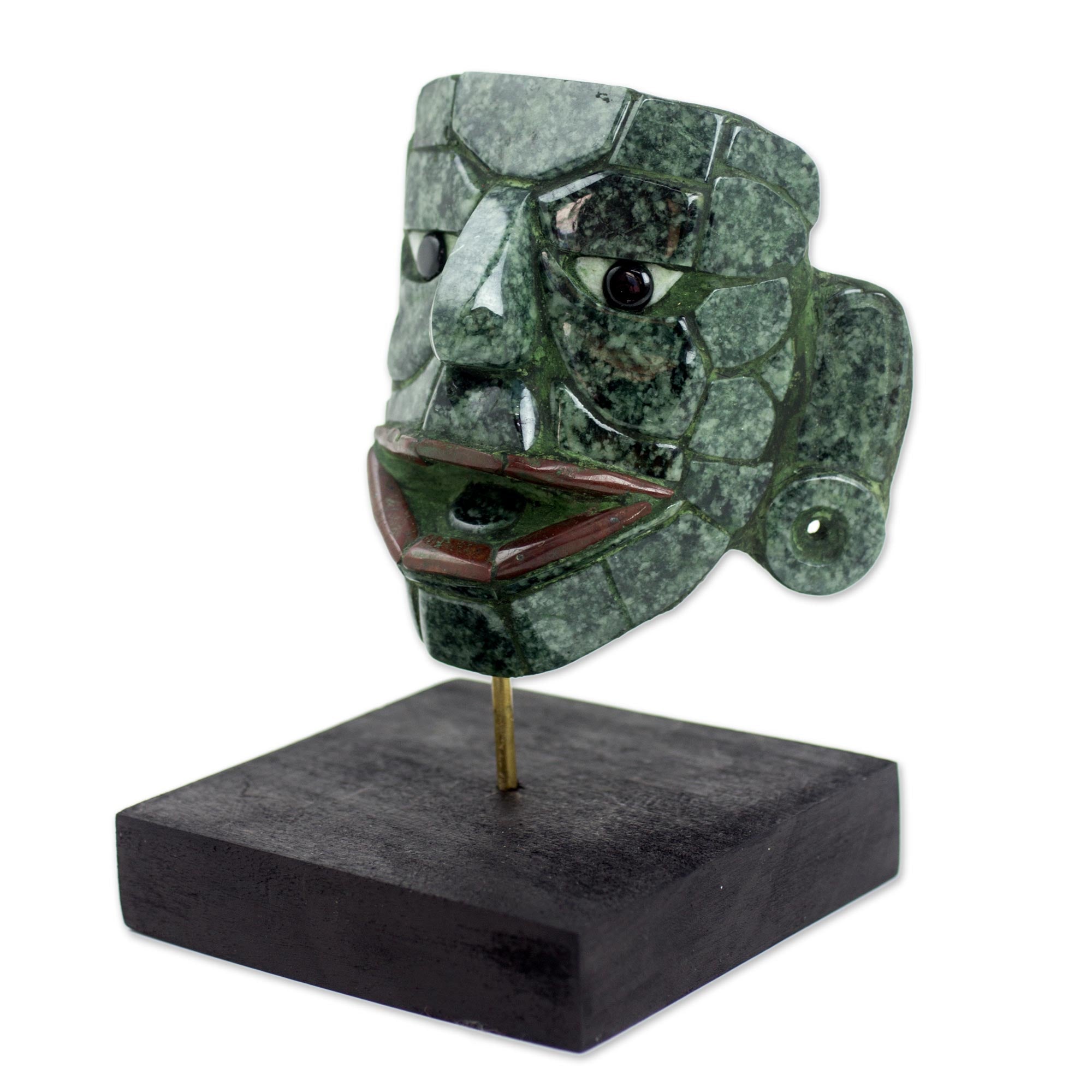 Premium Maya Lord of El Naranjo Jade Mask - Museum-Quality Replica