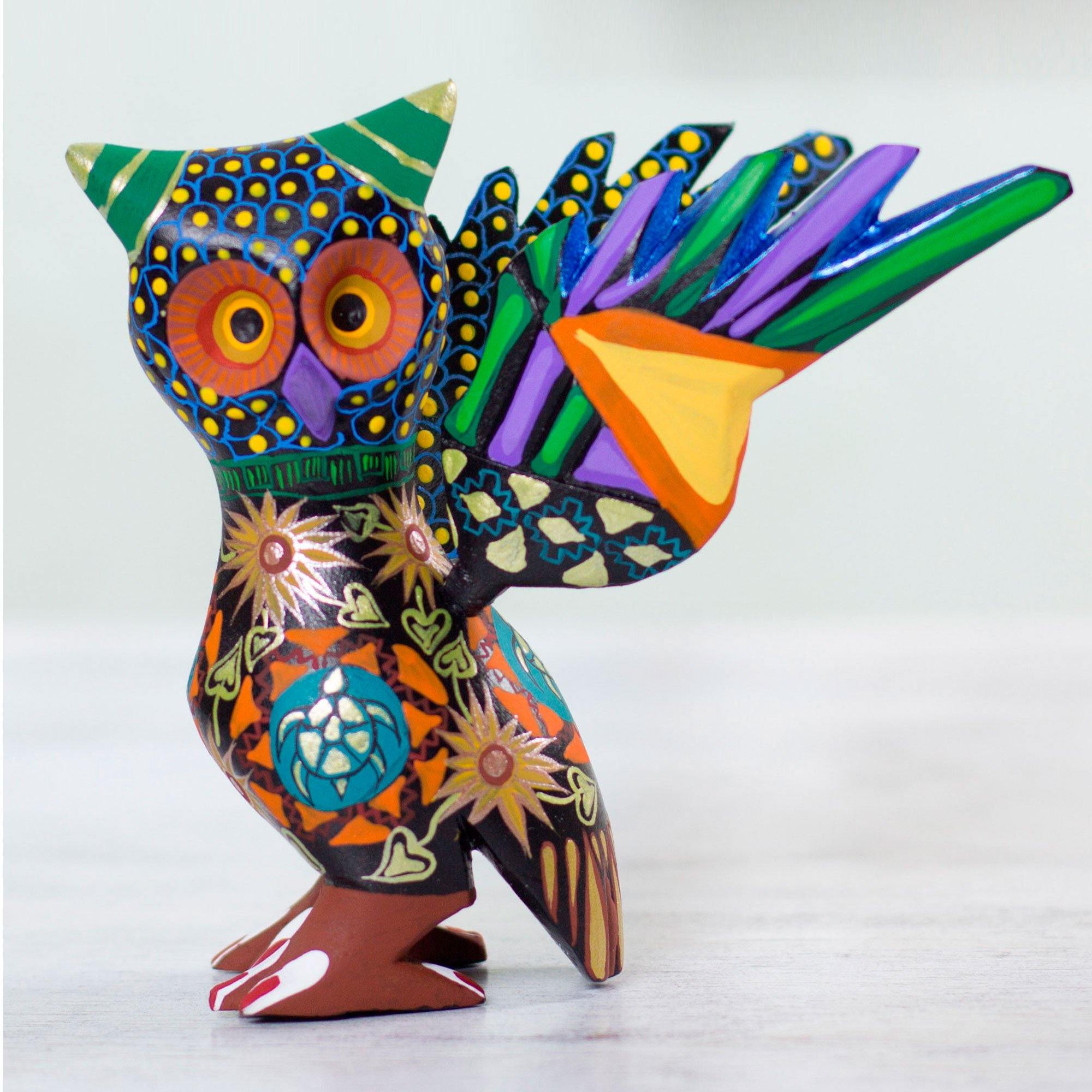 Premium Handcrafted Owl Protector Wood Sculpture
