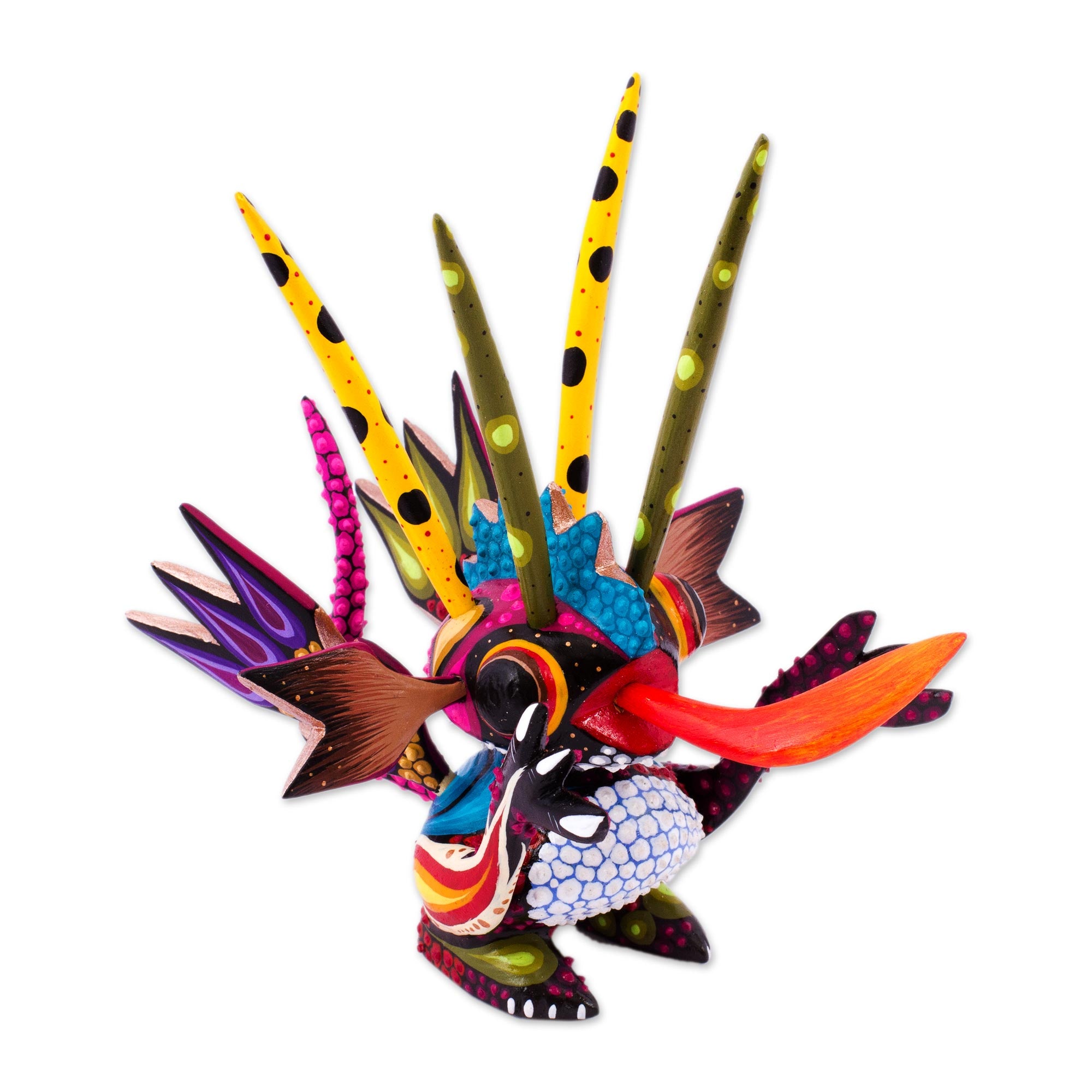 Premium Handcrafted Martian Alebrije Sculpture – Vibrant Copal Wood Art from Mexico
