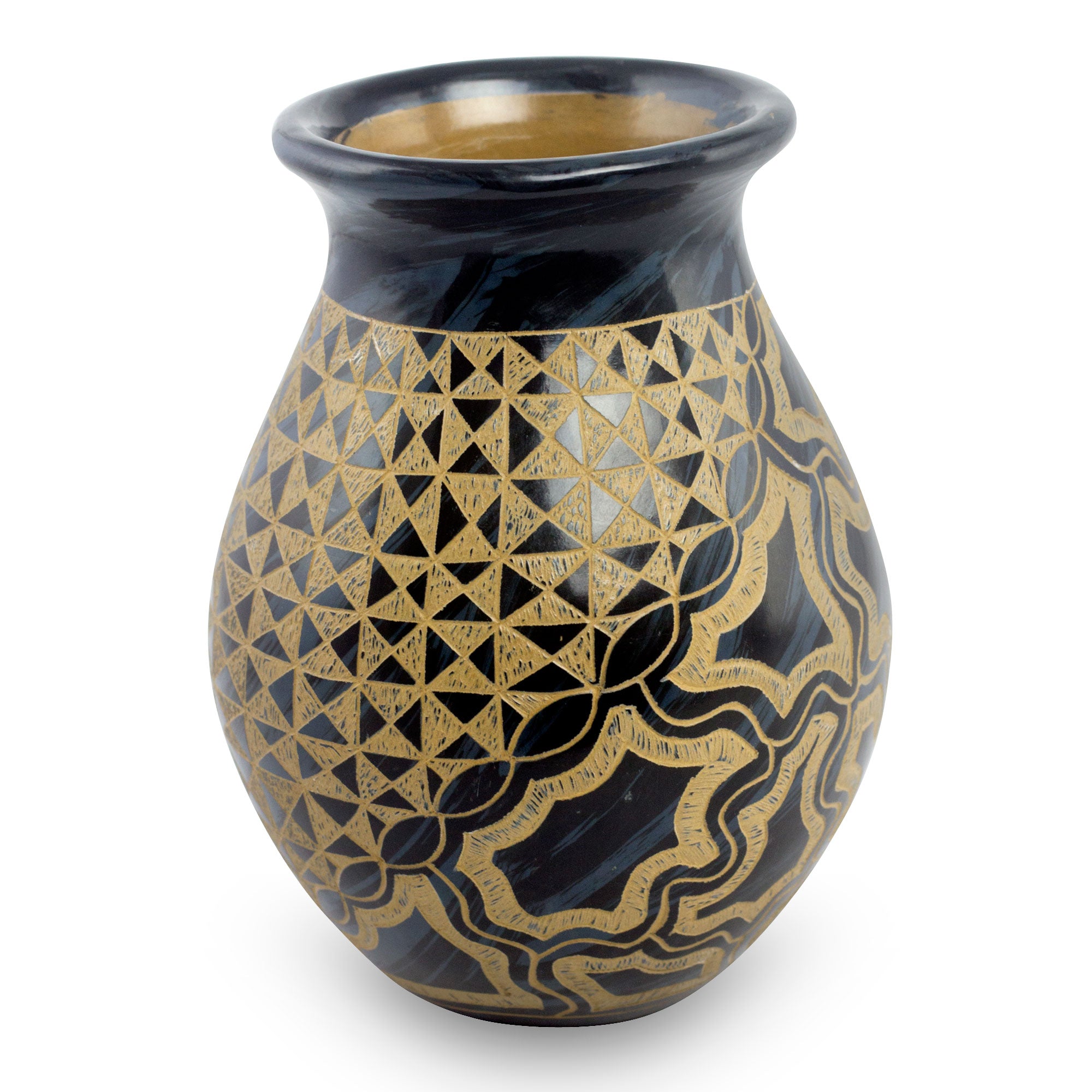 Premium Rio Coco Ceramic Artisan Vase - Handcrafted Decorative Piece