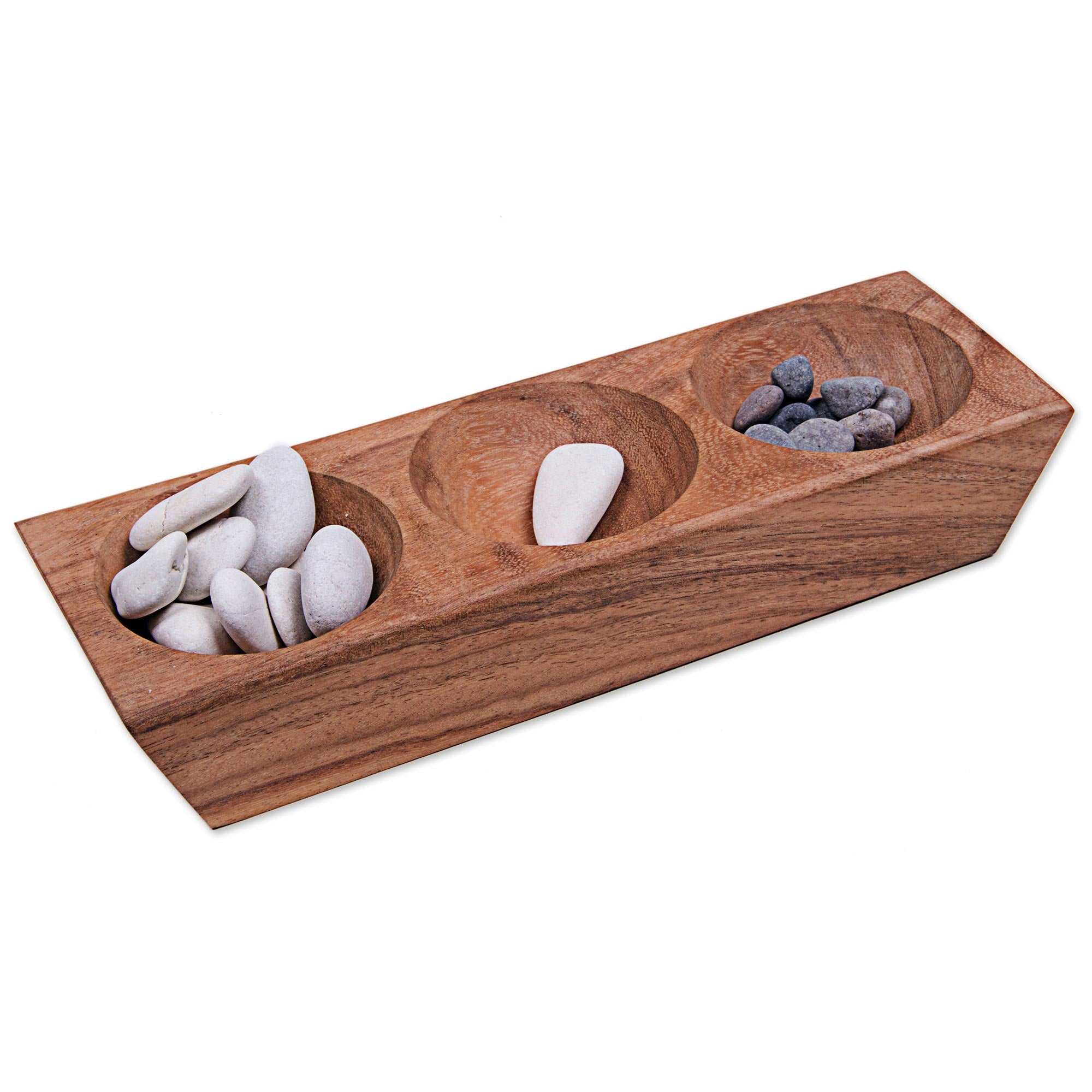 Premium Handmade Suar Wood Karma Counter - Natural Brown | Pertiwi Collection