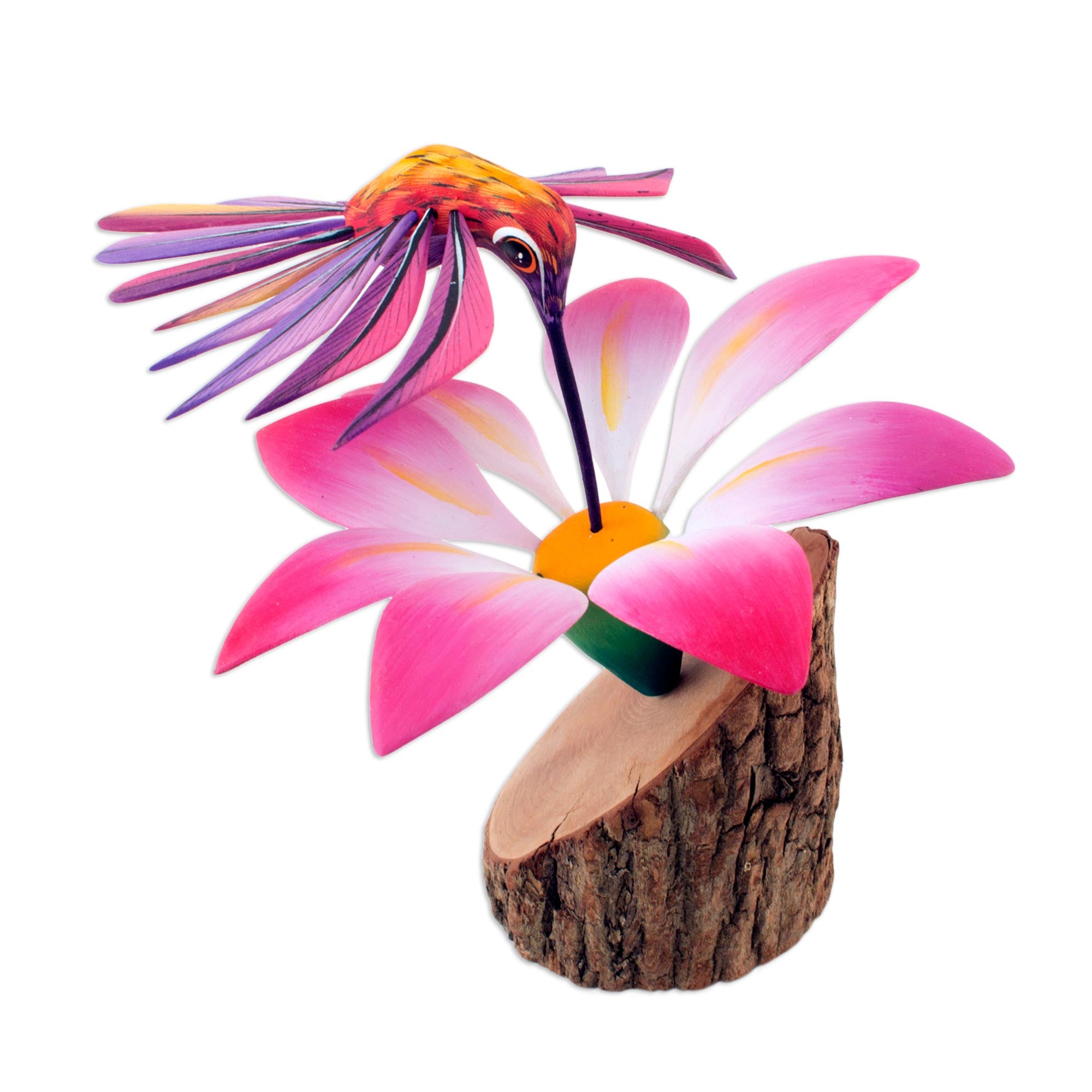 Premium Handcrafted Hummingbird Wood Sculpture – Symbol of Joy & Luck