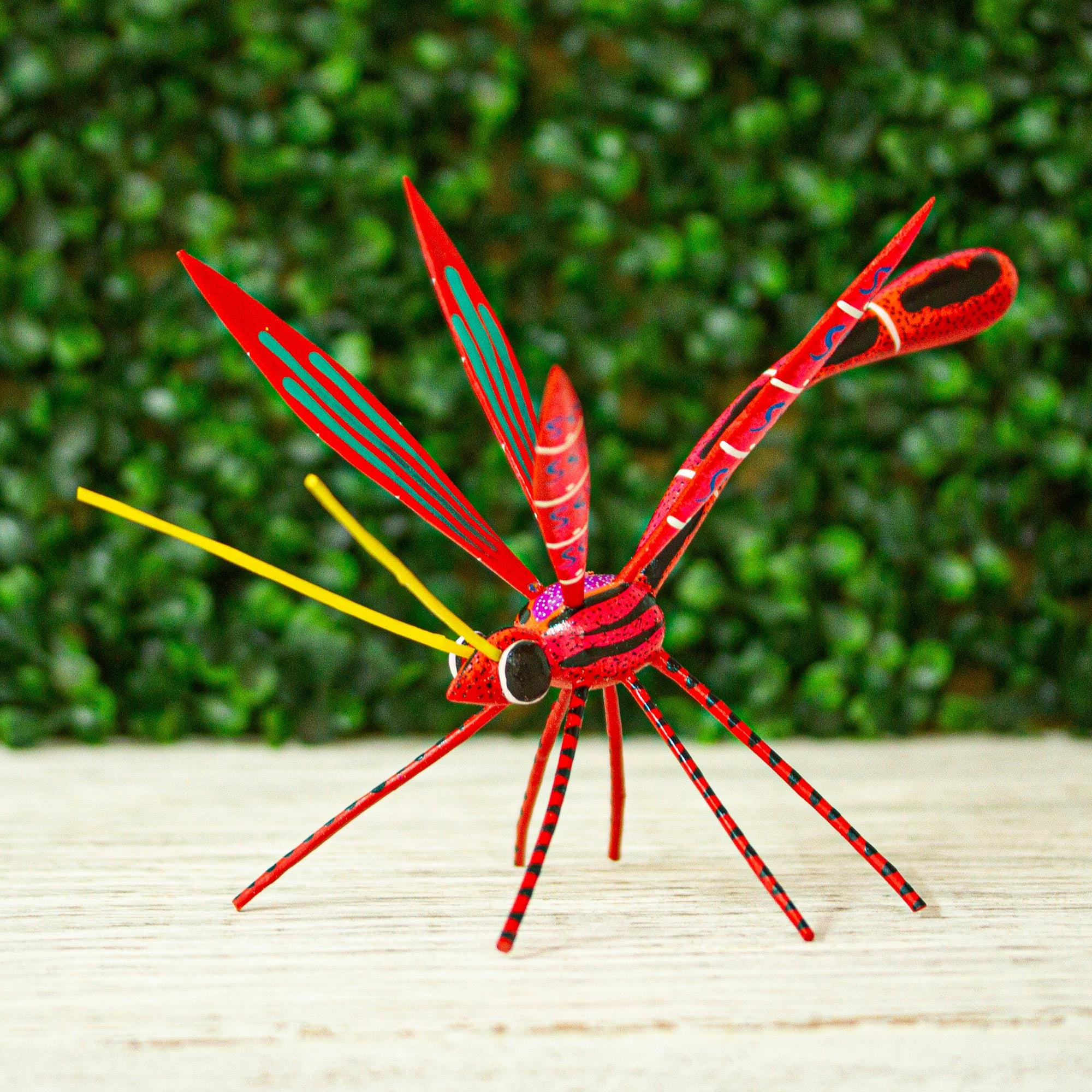 Premium Red Dragonfly Alebrije Handcrafted Figurine from Oaxaca