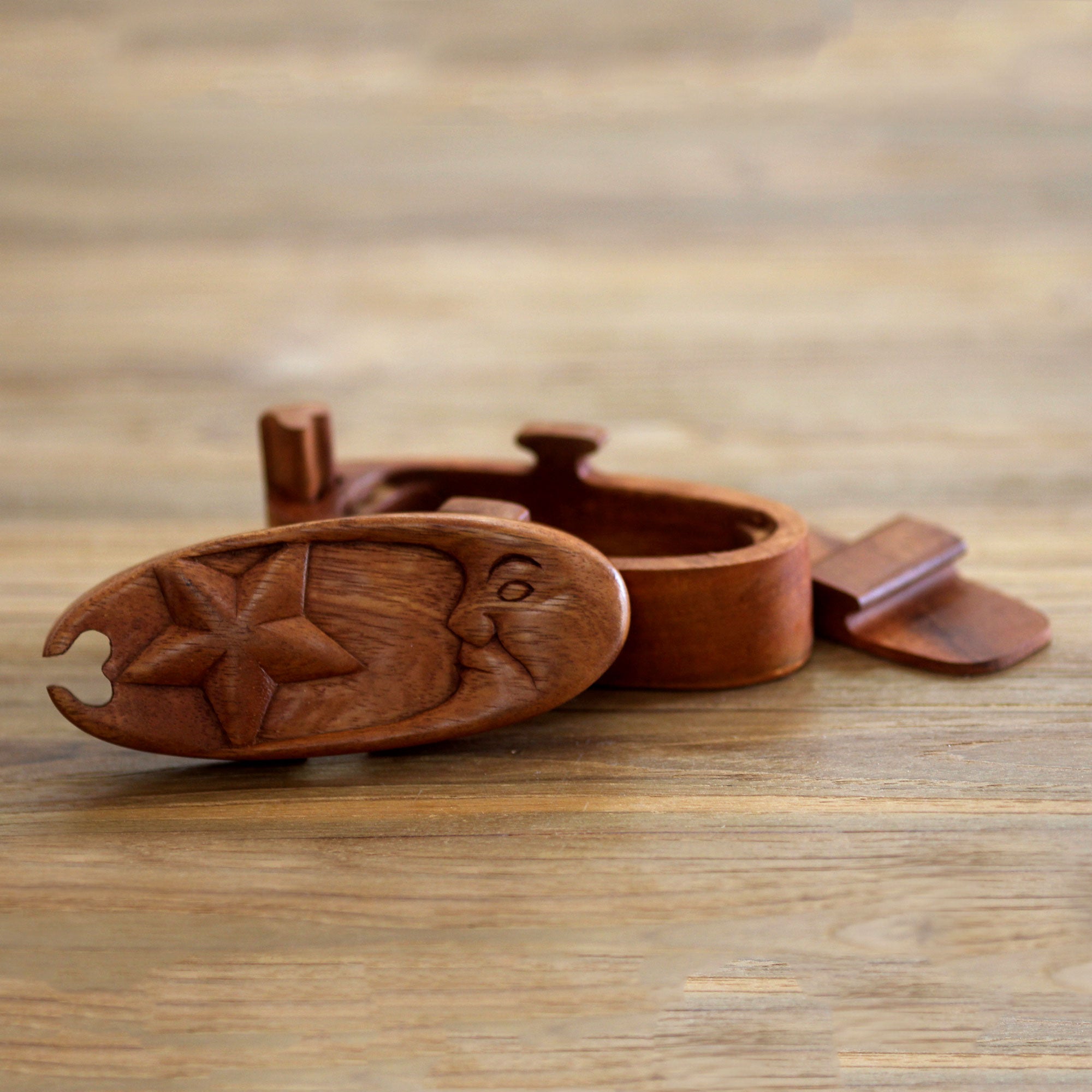 Premium Handcrafted Moon & Star Puzzle Box