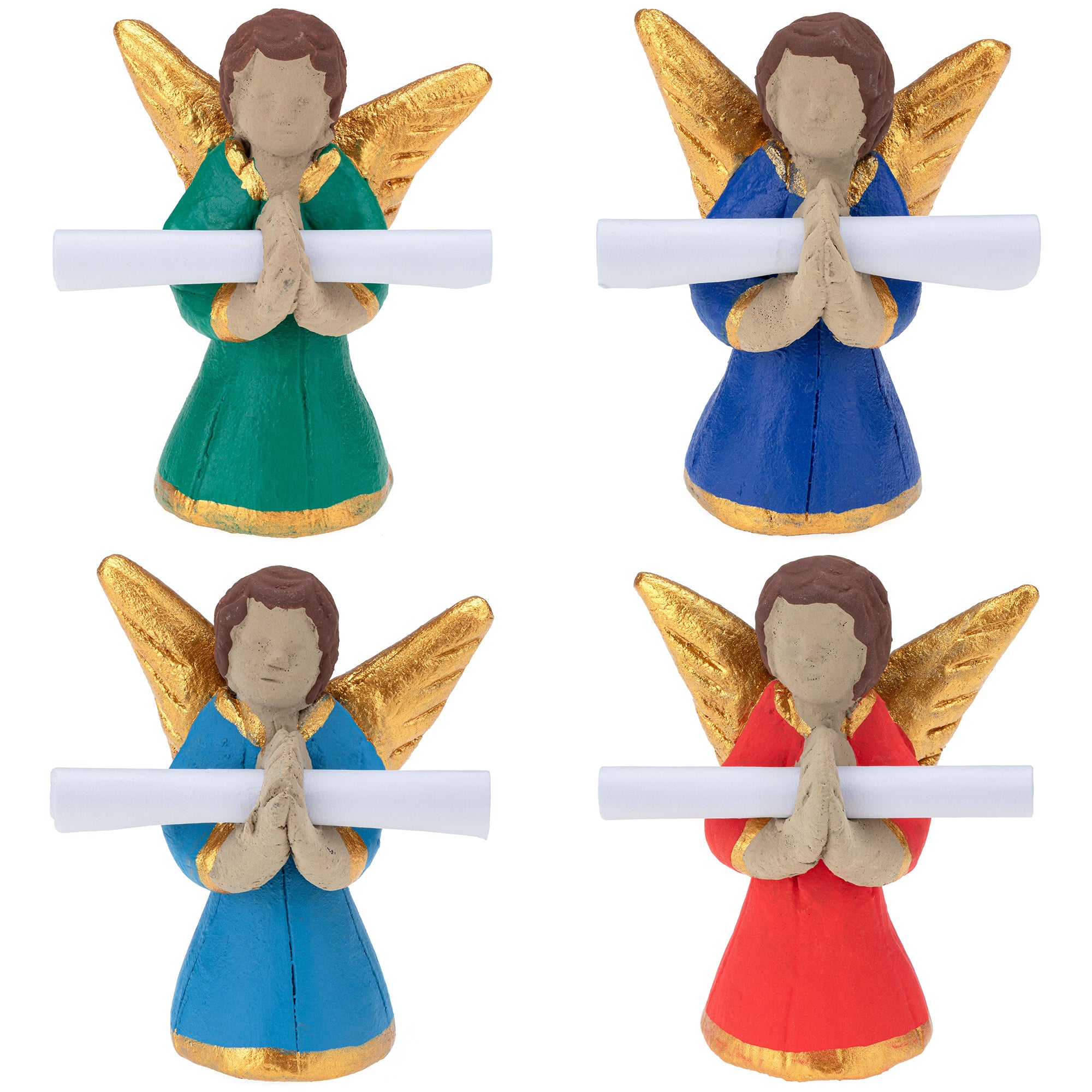 Premium Handcrafted Ceramic Angel Figurine with Personalized Message