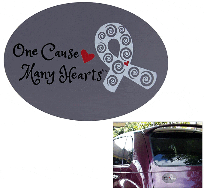 Premium Diabetes Awareness Car Magnet - One Cause, Many Hearts