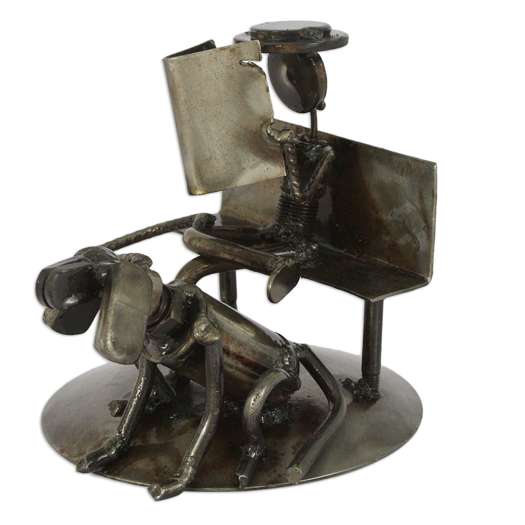 Premium Rustic Friends Upcycled Metal Art Sculpture