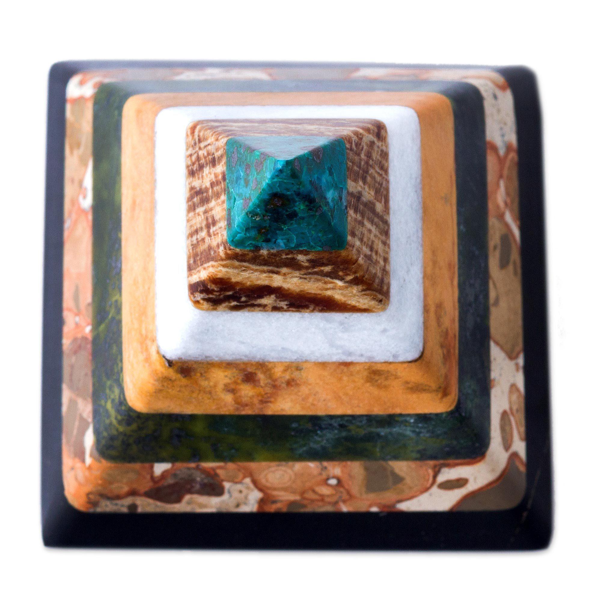 Premium Handcrafted Gemstone Pyramid Sculpture - Natural Energy Enhancer