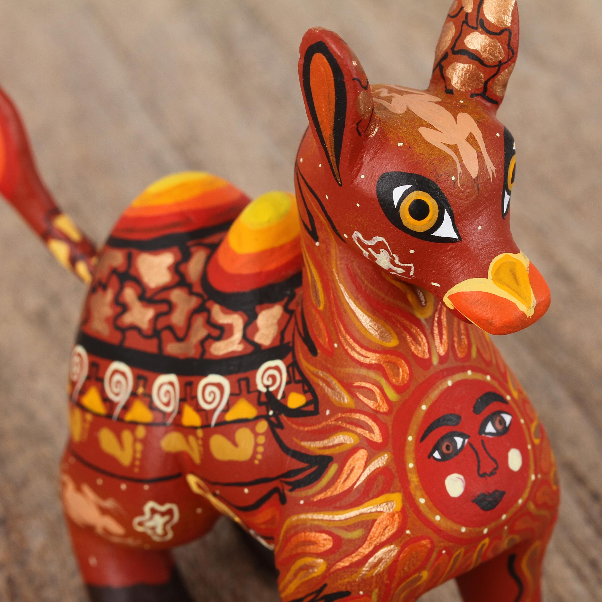 Premium Handcrafted Desert King Orange Alebrije Camel – Multicolor Artisan Masterpiece