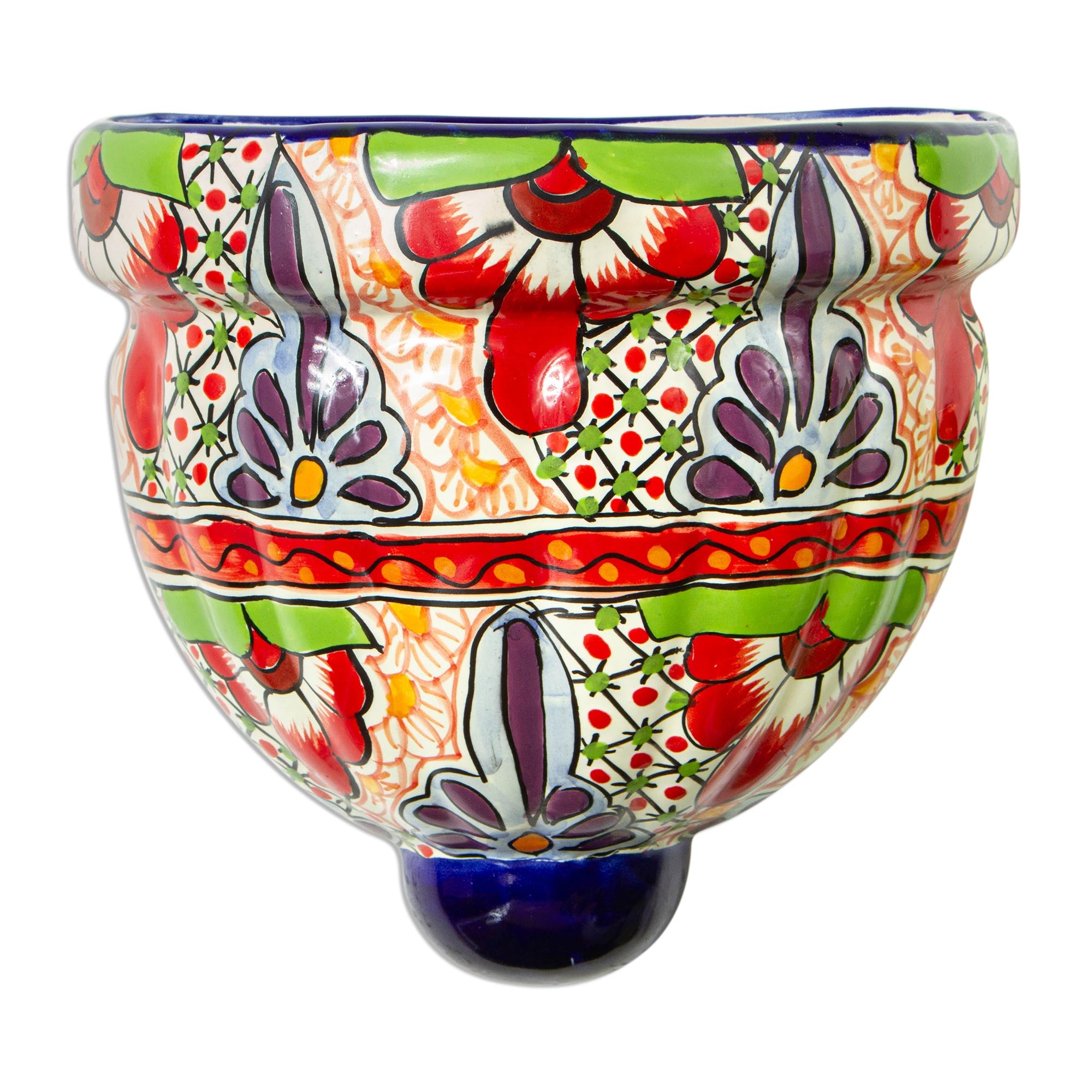 Premium Talavera Ceramic Wall Planter - Handcrafted in Mexico