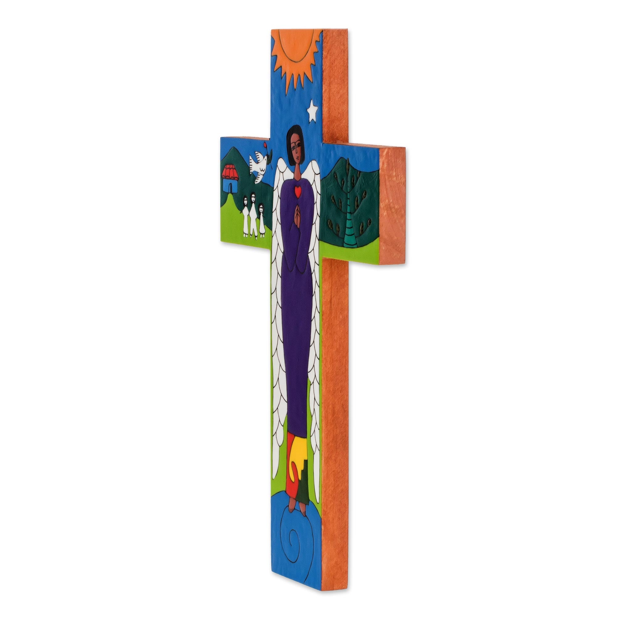 Premium Angel of Peace Handcrafted Wall Cross
