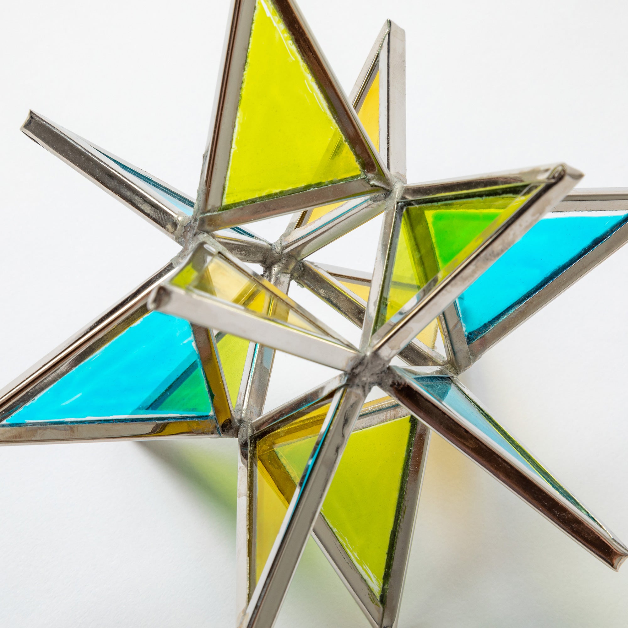 Premium Handcrafted Moravian Star Ornament | Fair Trade Stained Glass Decor