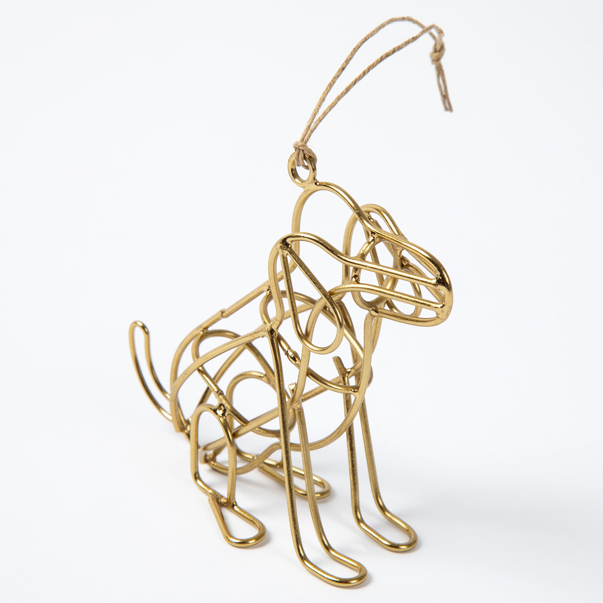 Premium Origami Dog Ornament - Handcrafted Metal Tree Decor