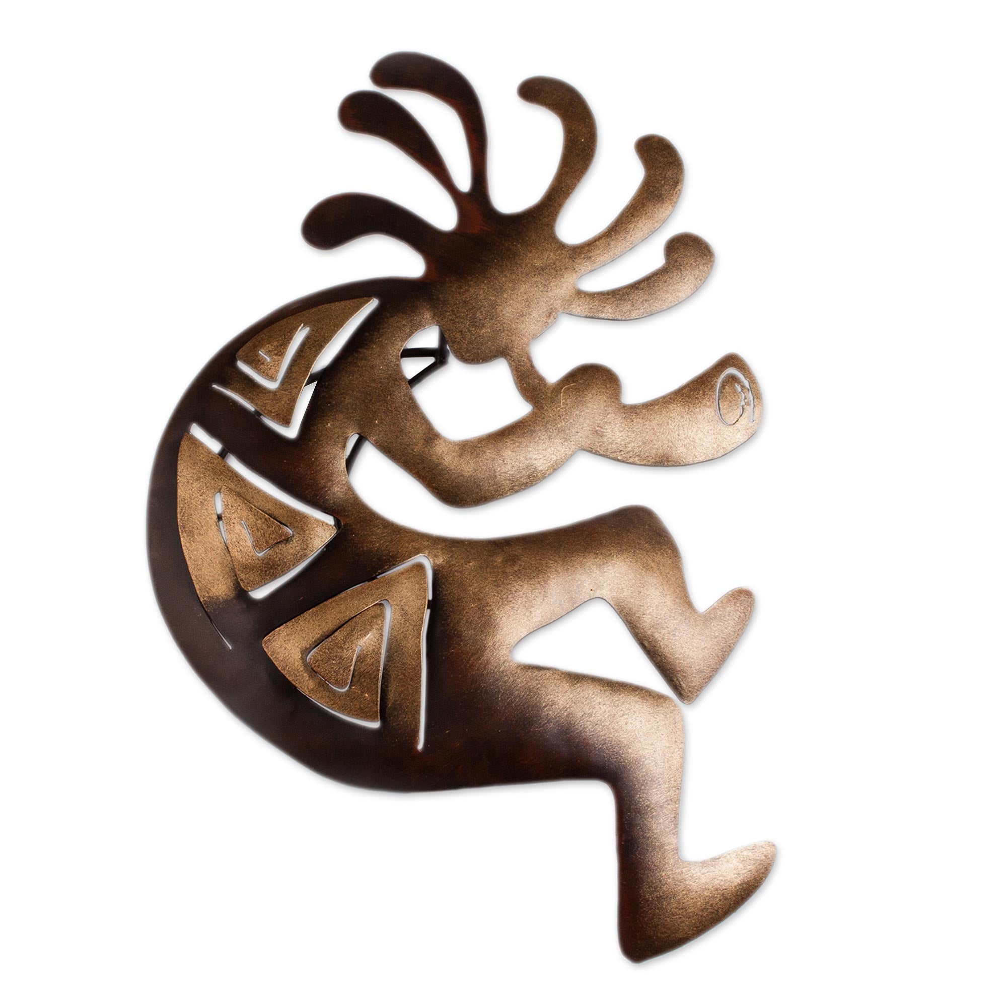 Premium Kokopelli Peace Cultural Steel Wall Art | Medium Size | Handcrafted Musician Sculpture