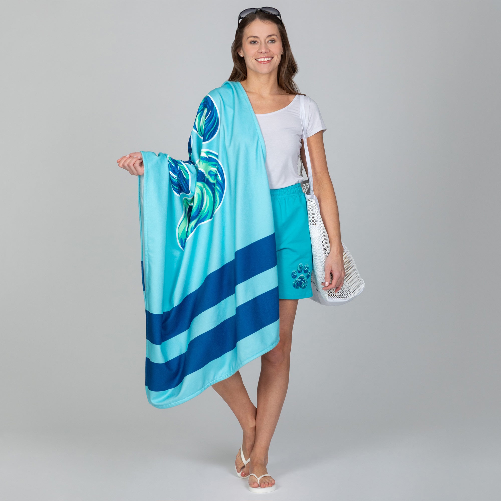 Premium Paw Print Oversized Quick-Dry Towel
