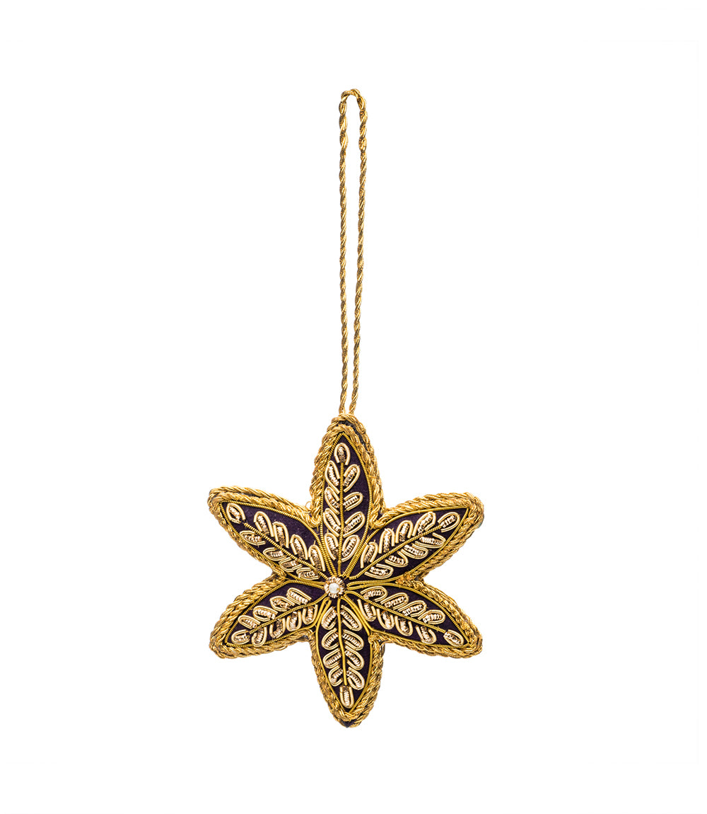 Premium Embellished Flower Ornament - Handmade Sparkle for Your Holiday Decor